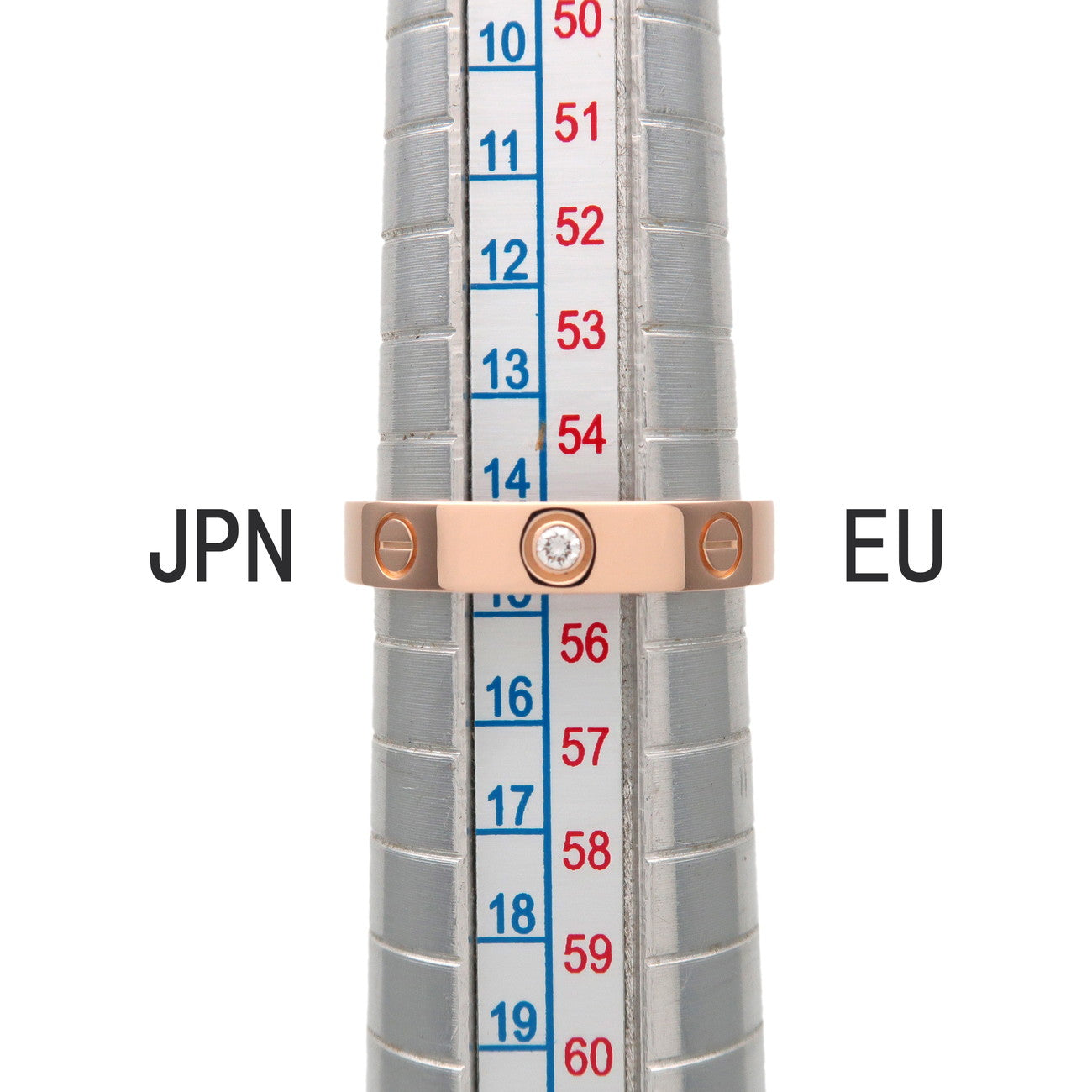 Cartier Mini Love 1P Diamond Ring K18 750PG #55 US7.25 EU55 HK16