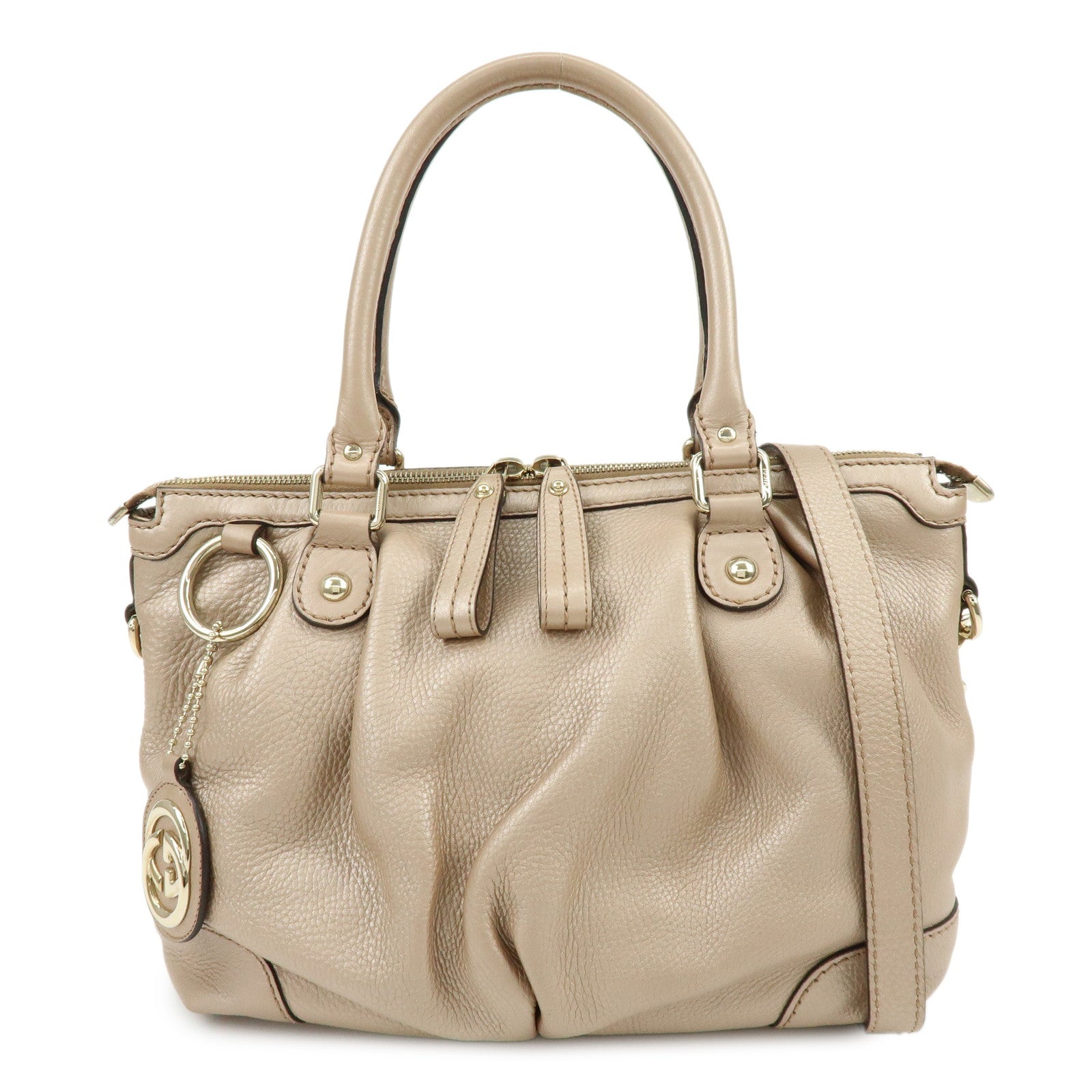 GUCCI Sukey Interlocking G Leather 2Way Shoulder Hand Bag 247902