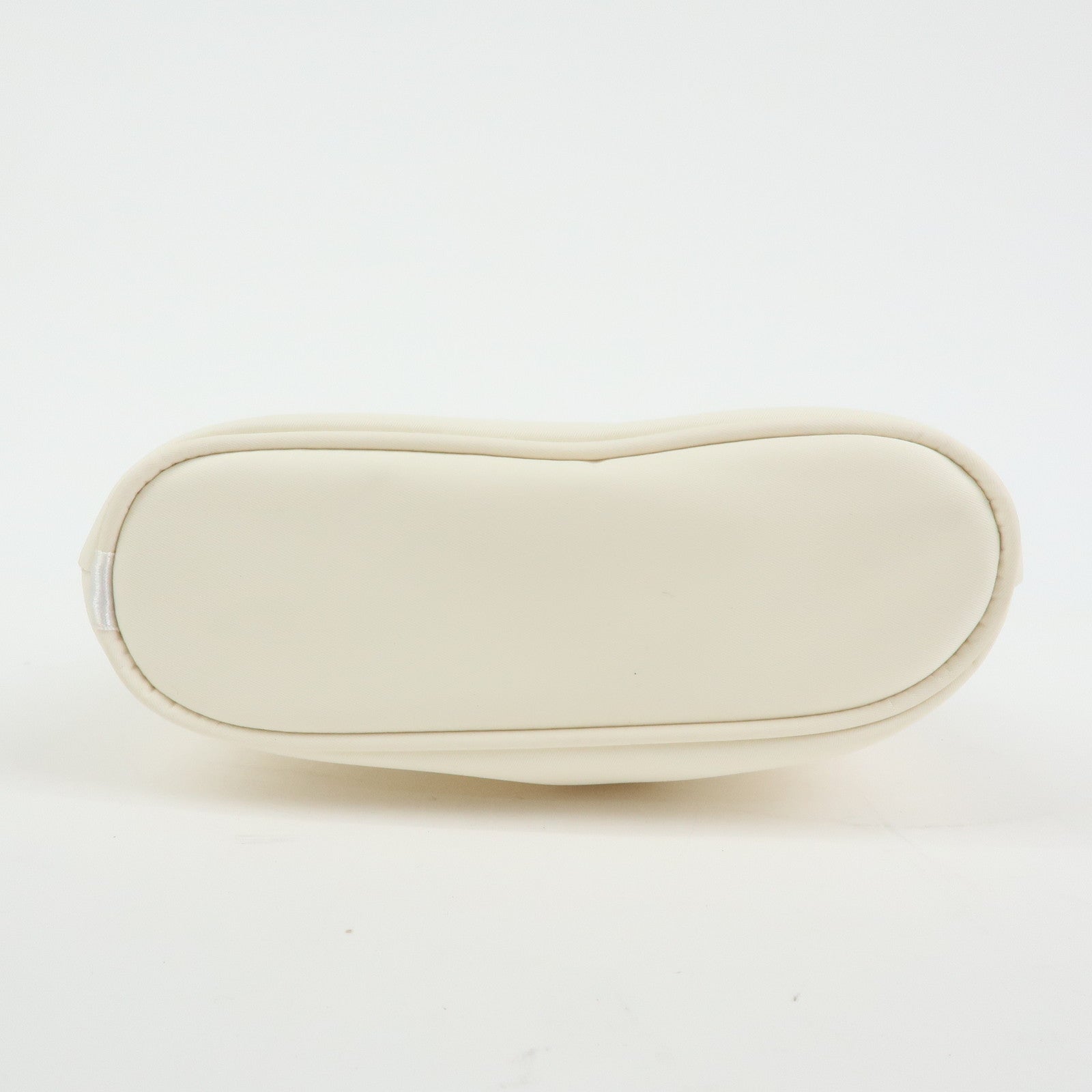 Celine Circle Logo Nylon Cotton Hand Bag Off White Yellow Multicolor