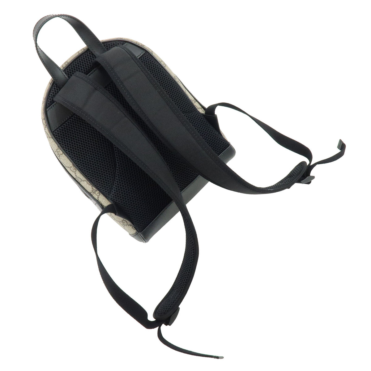 GUCCI GG Supreme Leather Back Pack  Ruck Sack Beige Black 779869