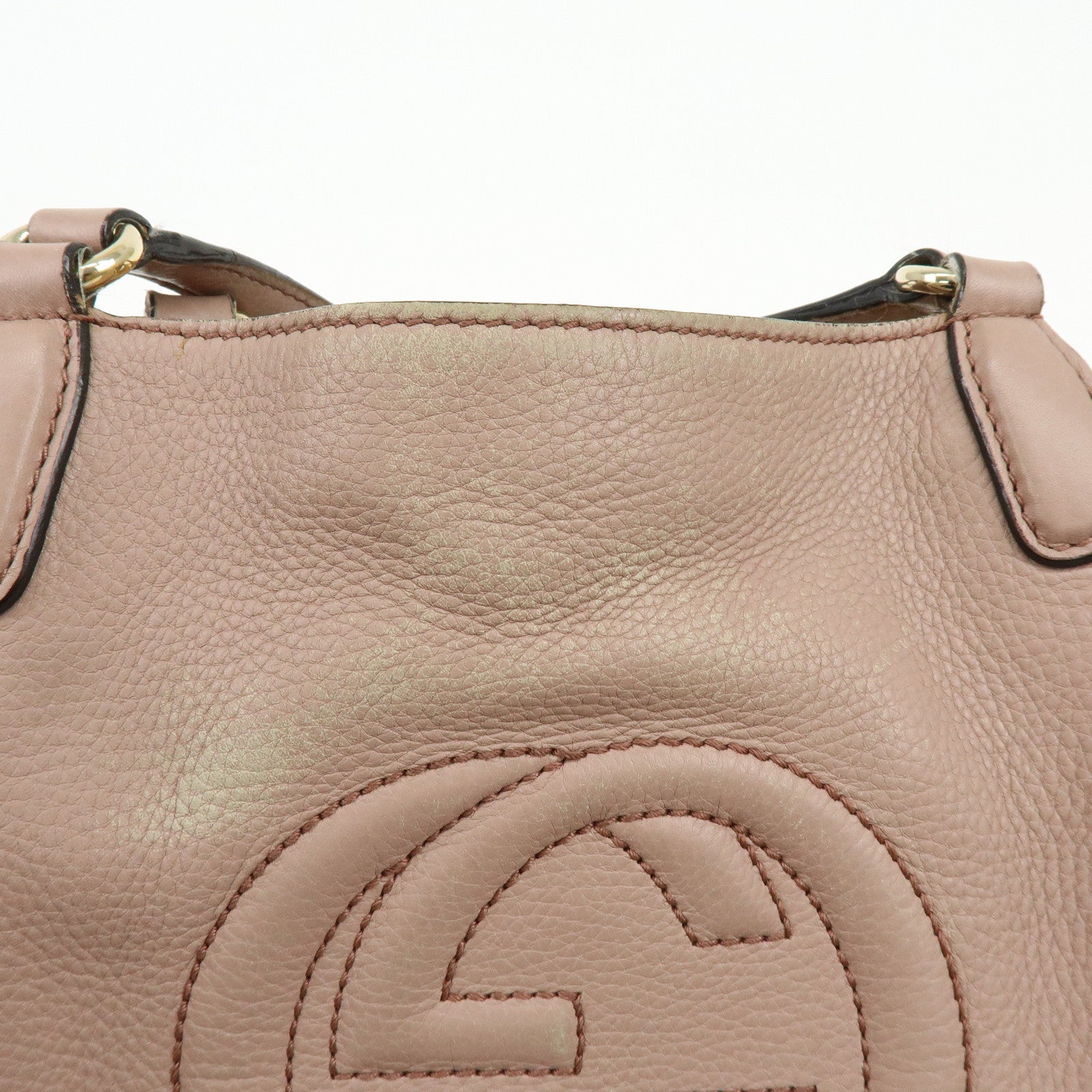 GUCCI SOHO Interlocking G 2Way Hand Bag Japan Limited Pink Beige 336751