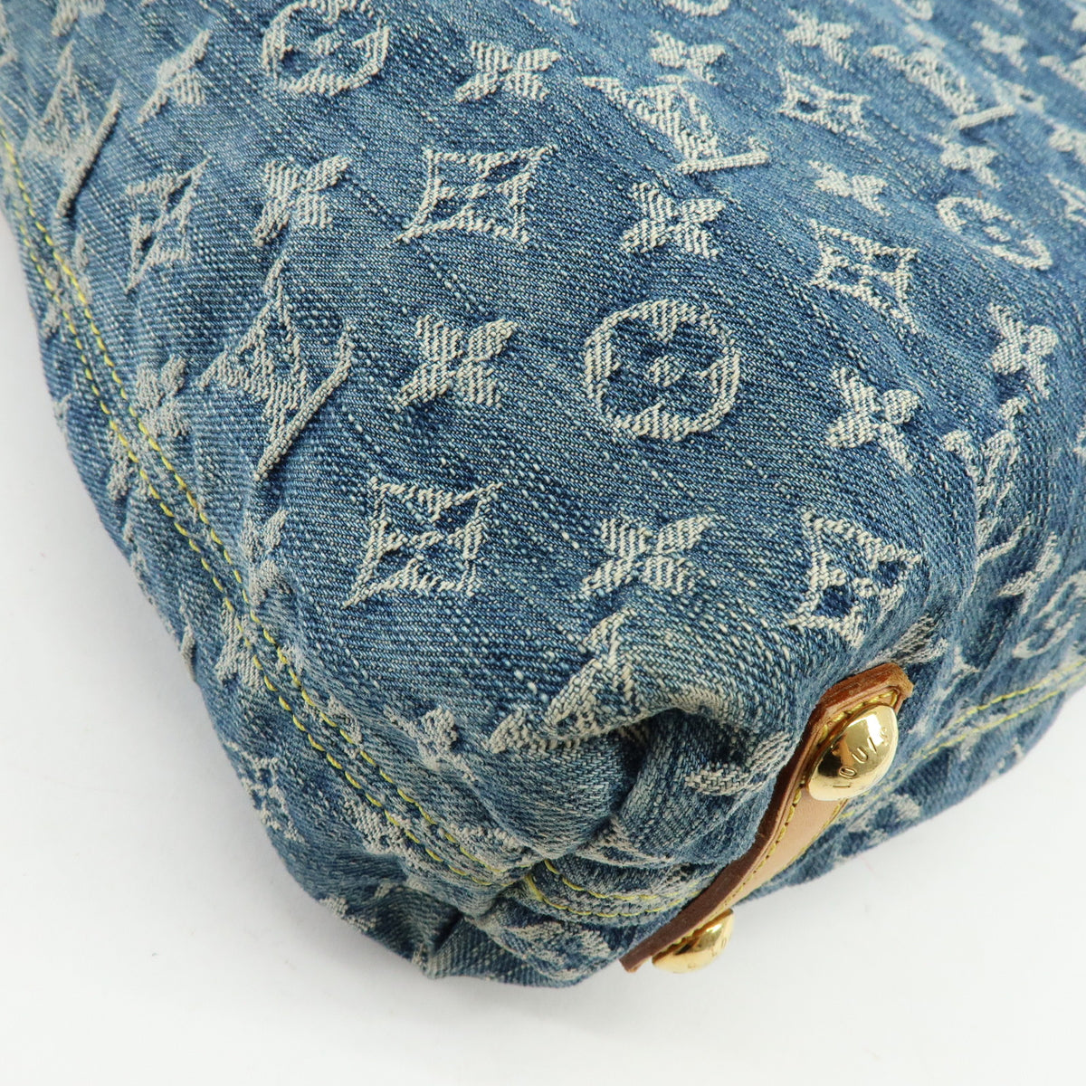 Louis Vuitton Monogram Denim Baggy GM Shoulder Bag Blue M95048
