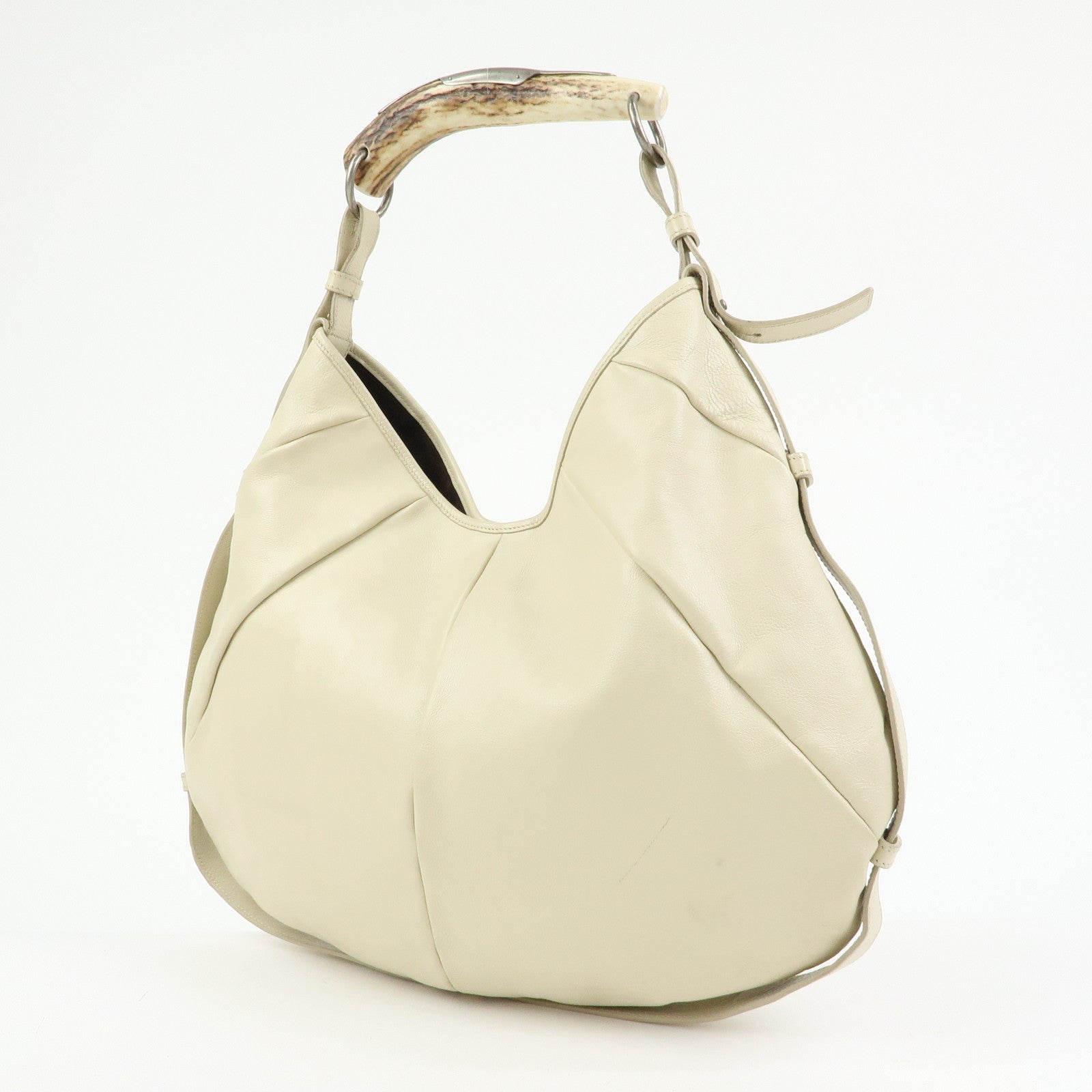 YVES SAINT LAURENT PARIS Mombasa Shoulder Bag Horn Handle 95363