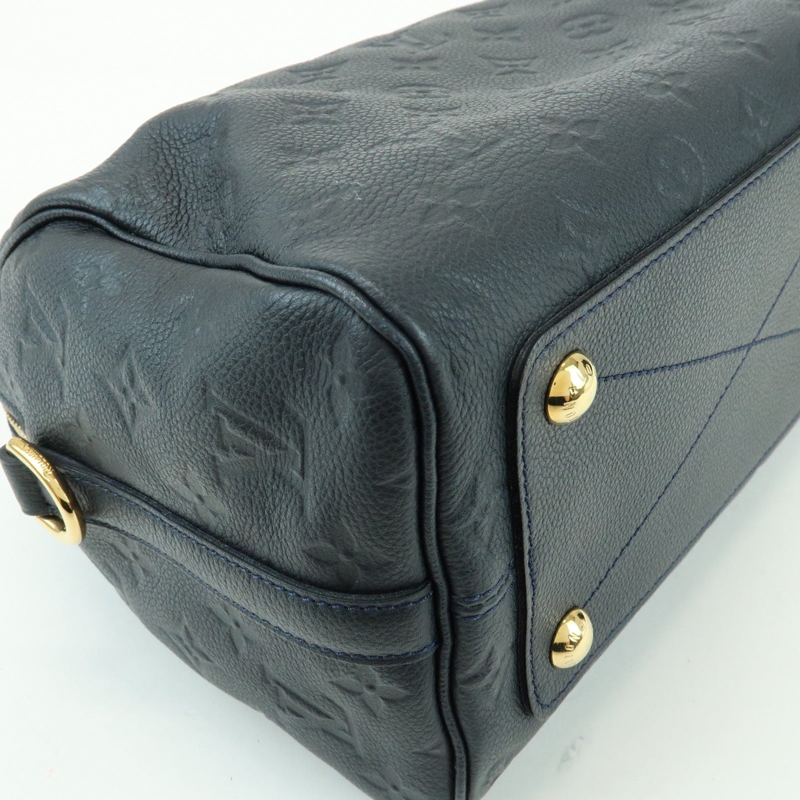 Louis Vuitton Monogram Empreinte Speedy Bandouliere 25 Navy M40762