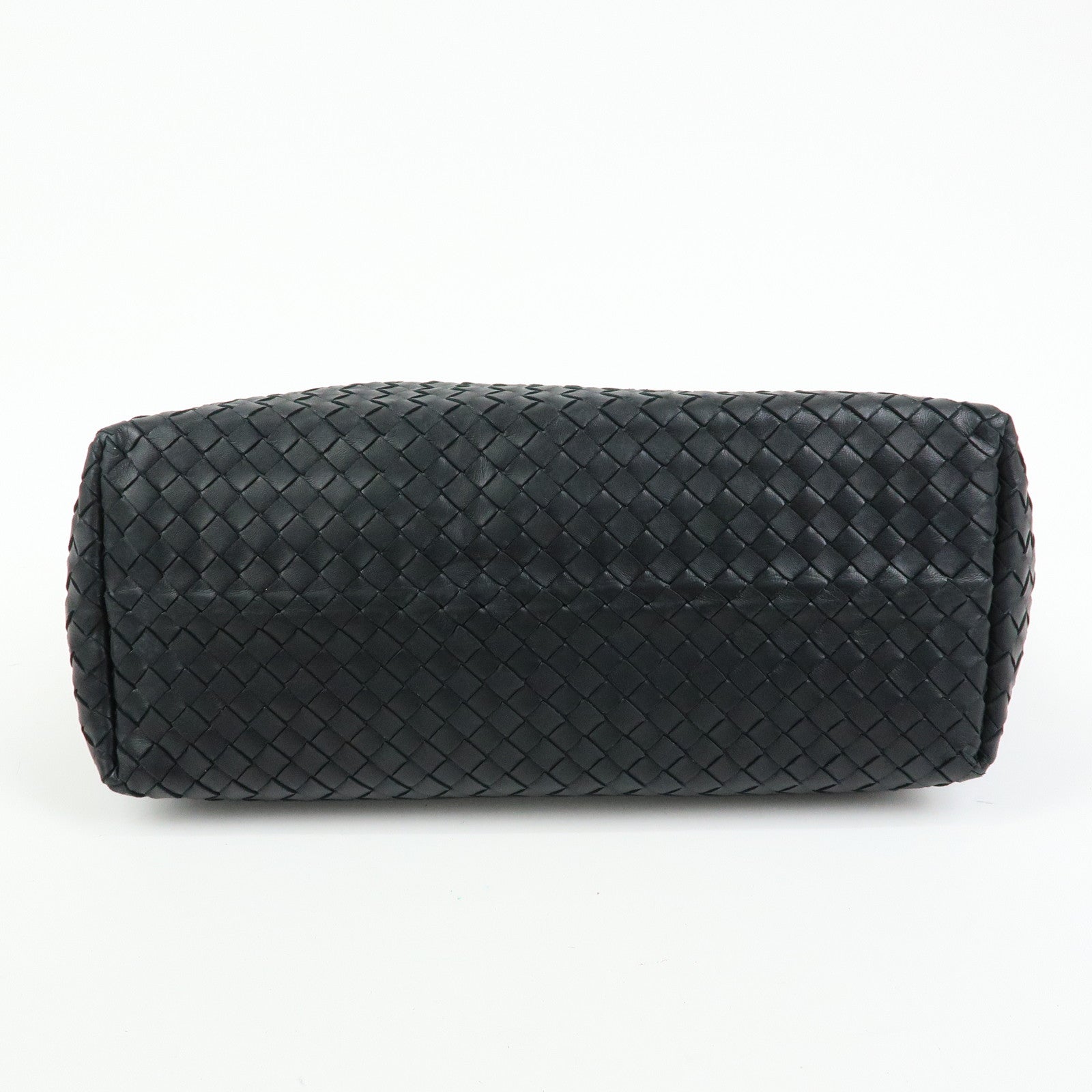 BOTTEGA VENETA Intrecciato Medium Garda Leather Hand Bag Black 179320