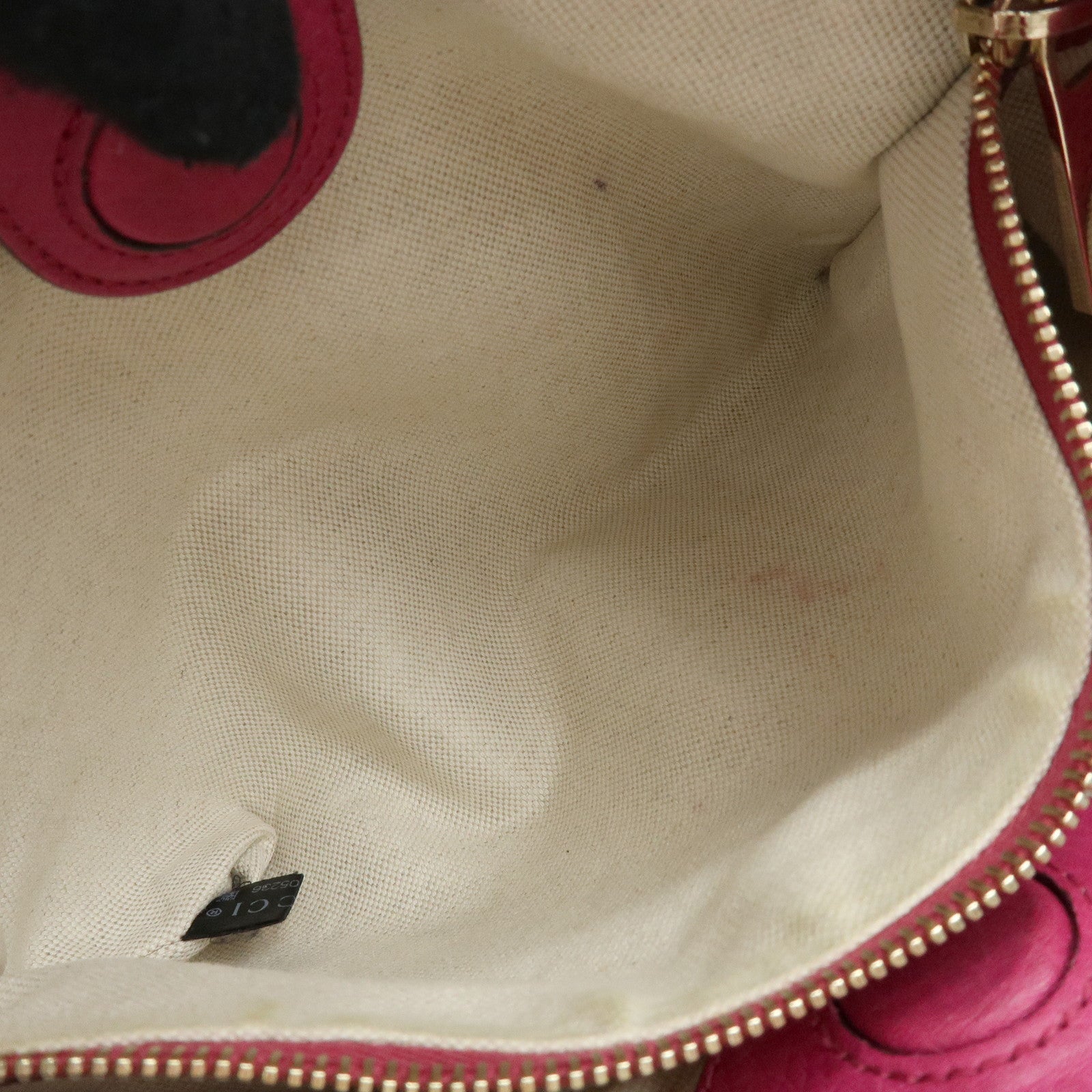 GUCCI Bamboo Shopper Small Leather 2Way Bag Hand Bag Pink 336032