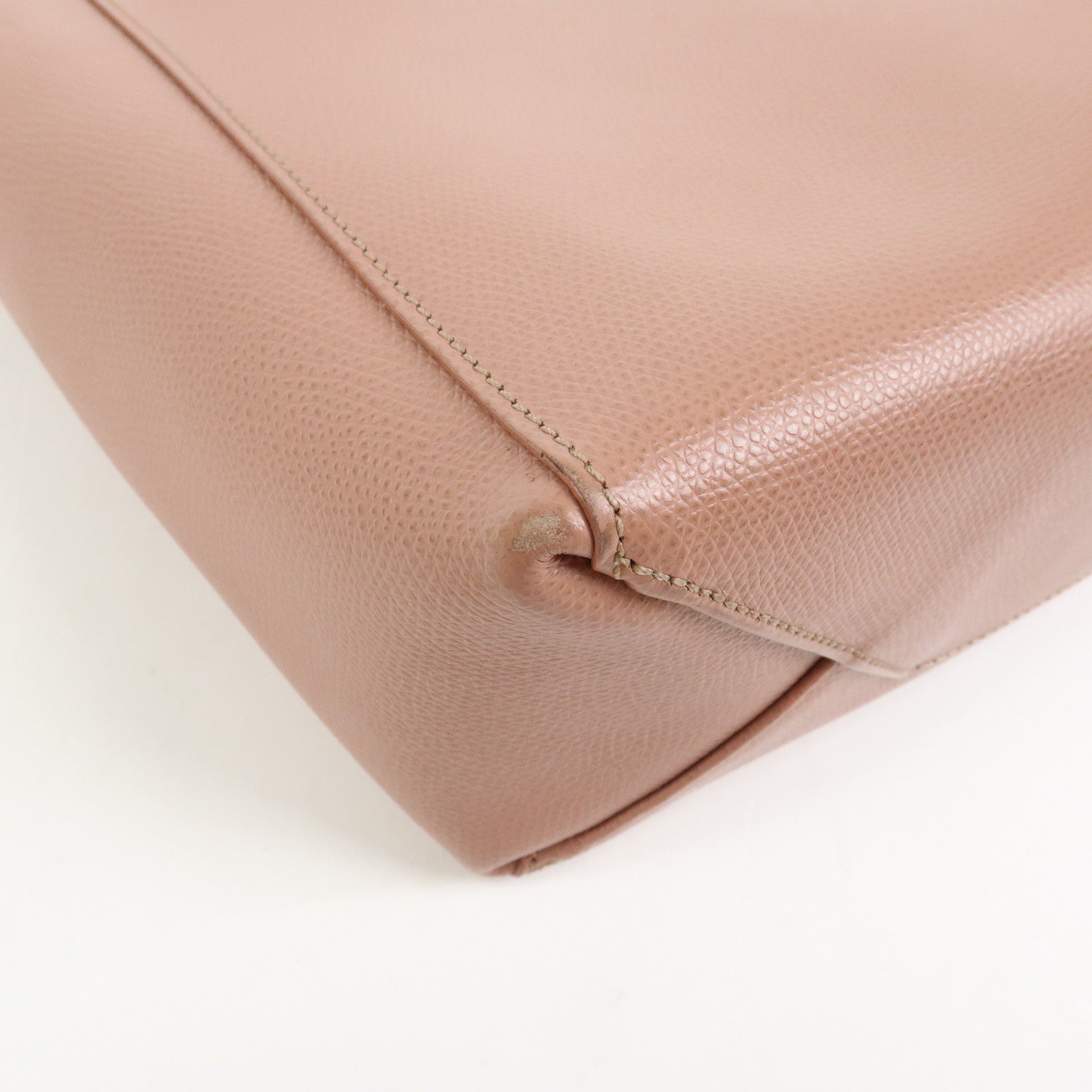 Celine Small Vertical Cabas Leather 2Way Bag Hand Bag Shoulder Bag Rose