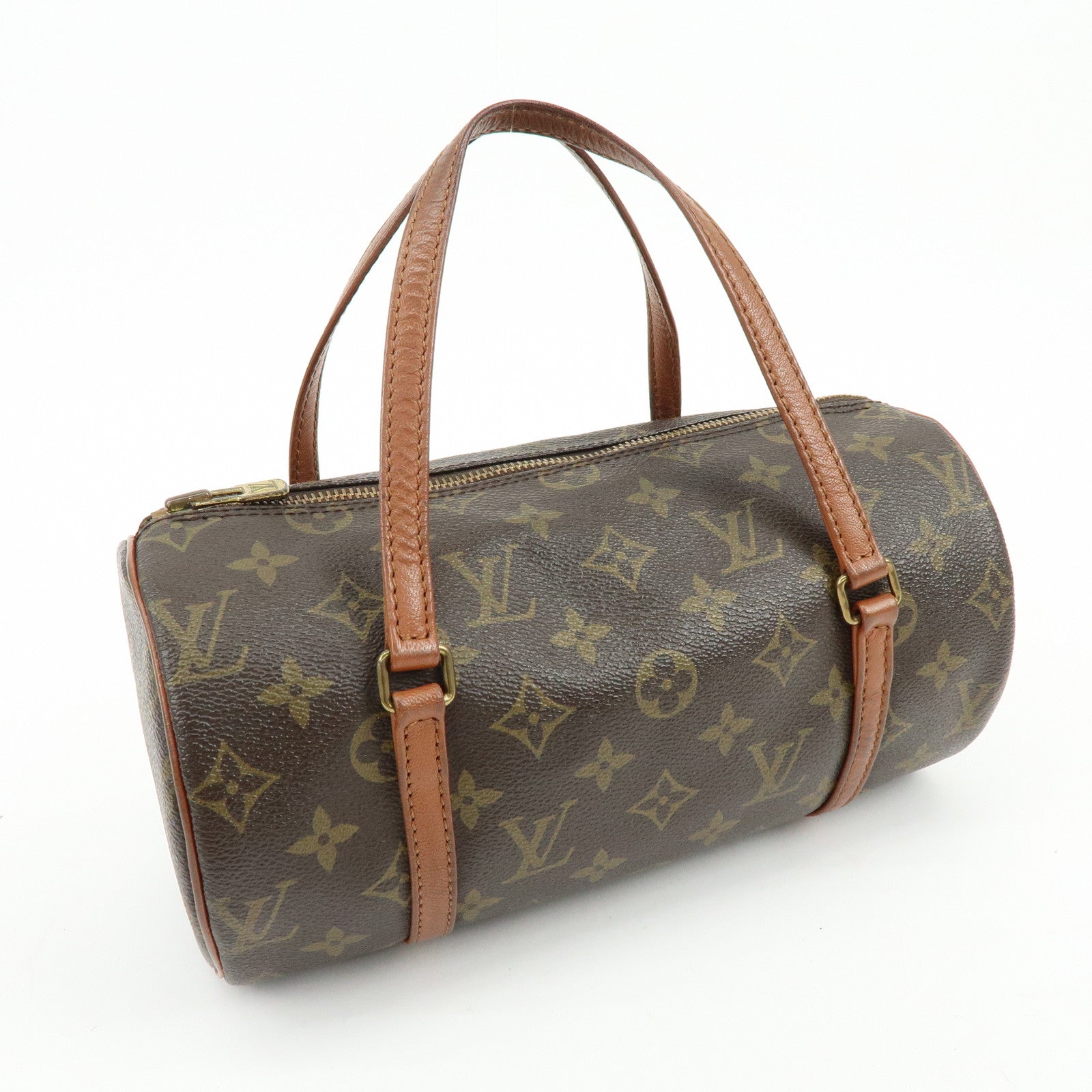Louis Vuitton Monogram Papillon 26 Hand Bag Old Style Brown M51366