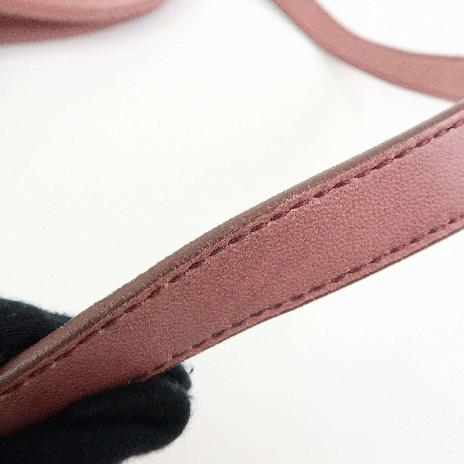 PRADA Logo Nappa Leather 2Way Bag Hand Bag Shoulder Bag Pink