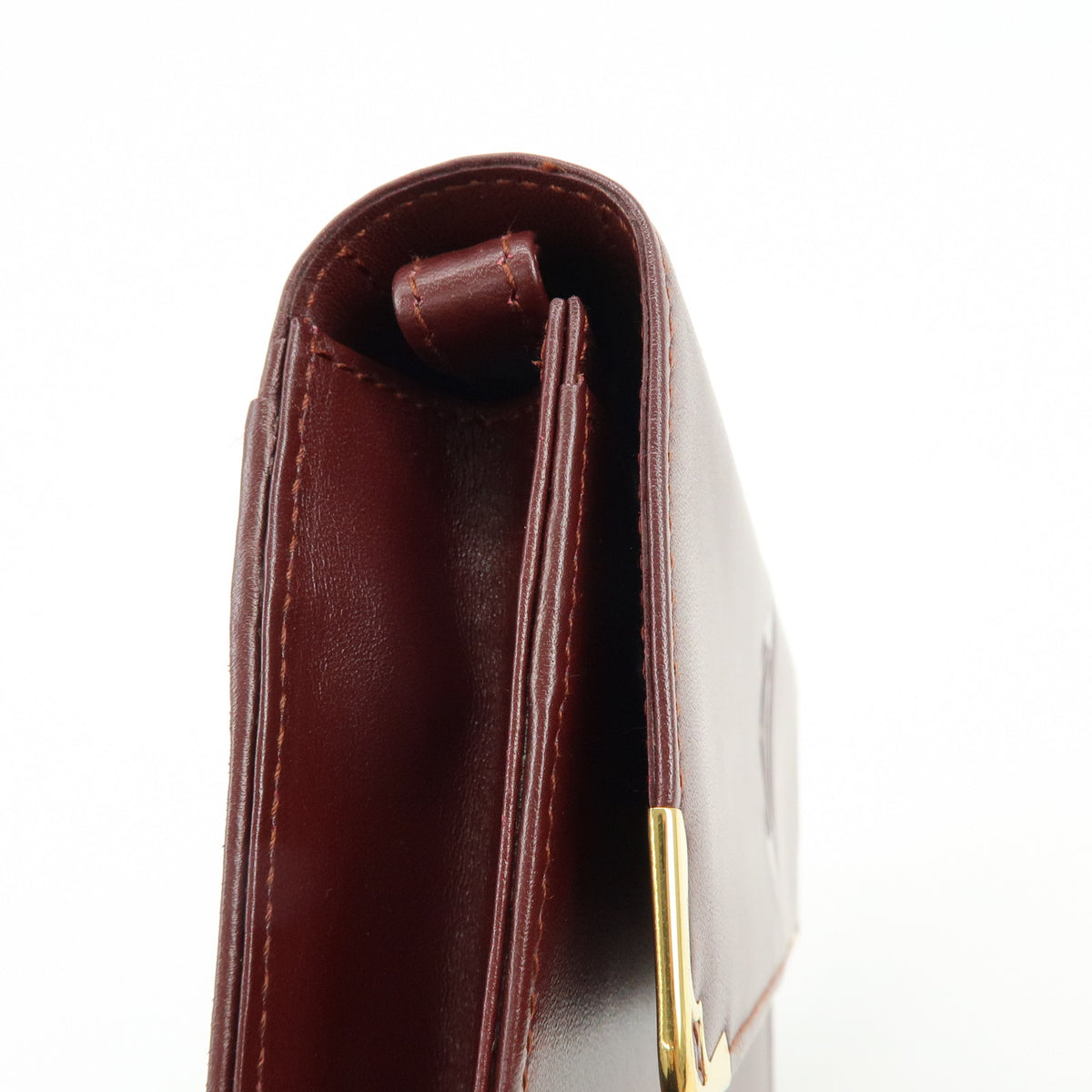 Cartier Must de Cartier Leather Clutch Bag Bordeaux