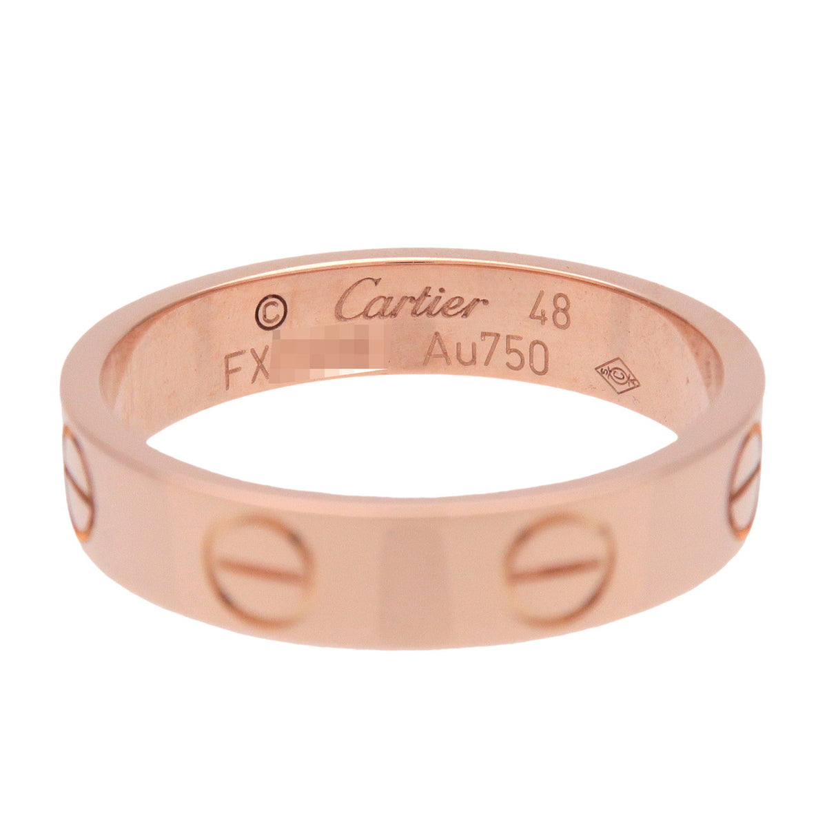 Cartier Mini Love Ring K18 750PG Rose Gold #48 US4.5 EU48 HK9