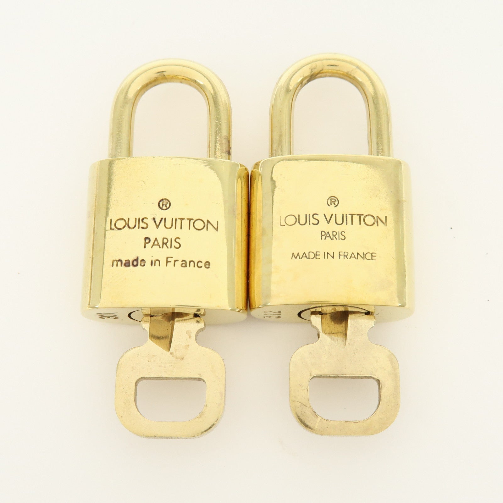 Louis Vuitton Lot of 10 Lock & Key Cadena Key Lock Gold
