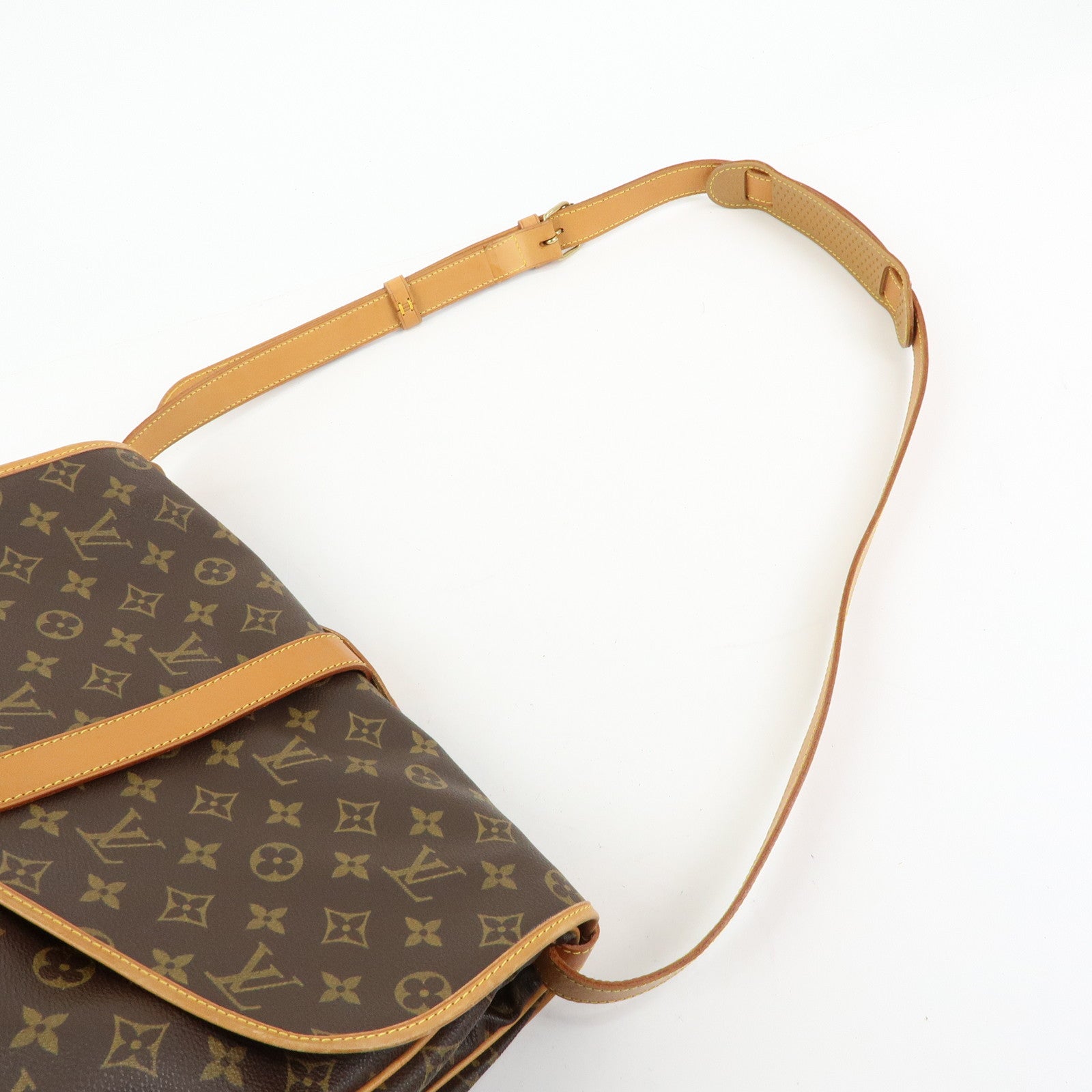 Louis Vuitton Monogram Saumur 35 Shoulder Bag Brown M42254