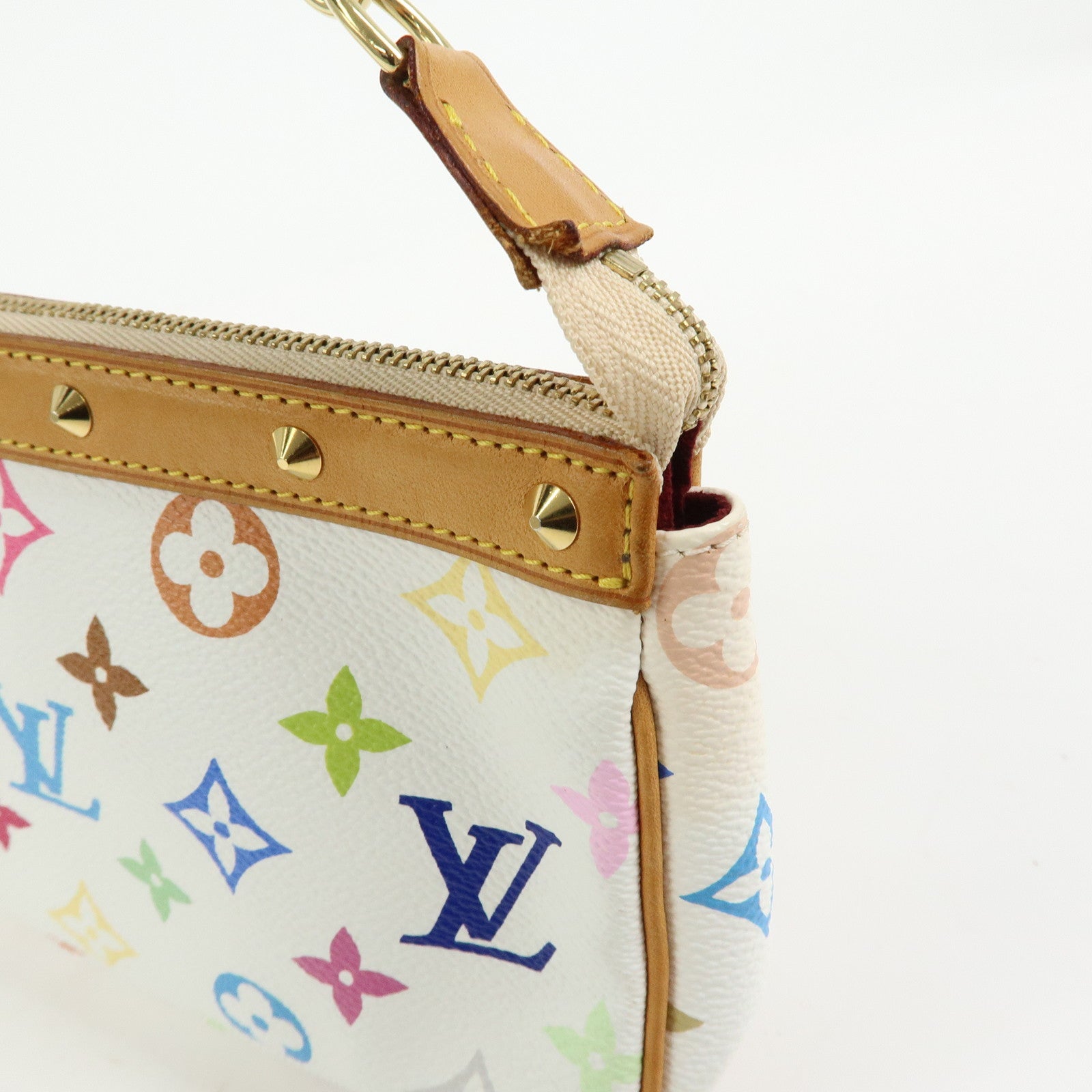 Louis Vuitton Monogram Multicolor Pochette Accessoires Blanc M92649