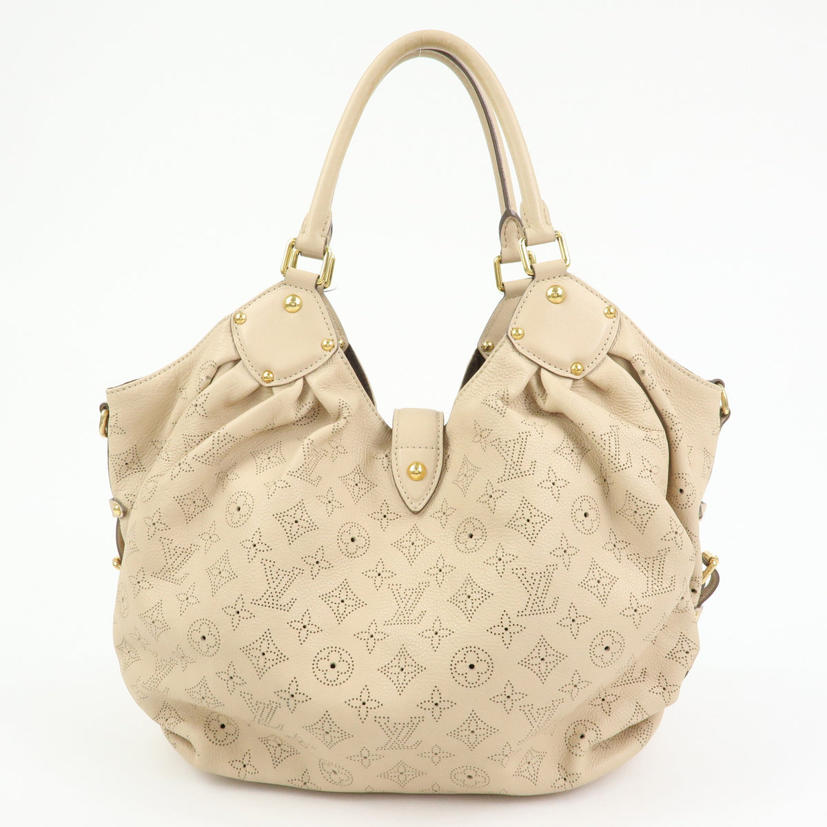 Louis Vuitton Monogram Mahina L Shoulder Hand Bag Sable M93979
