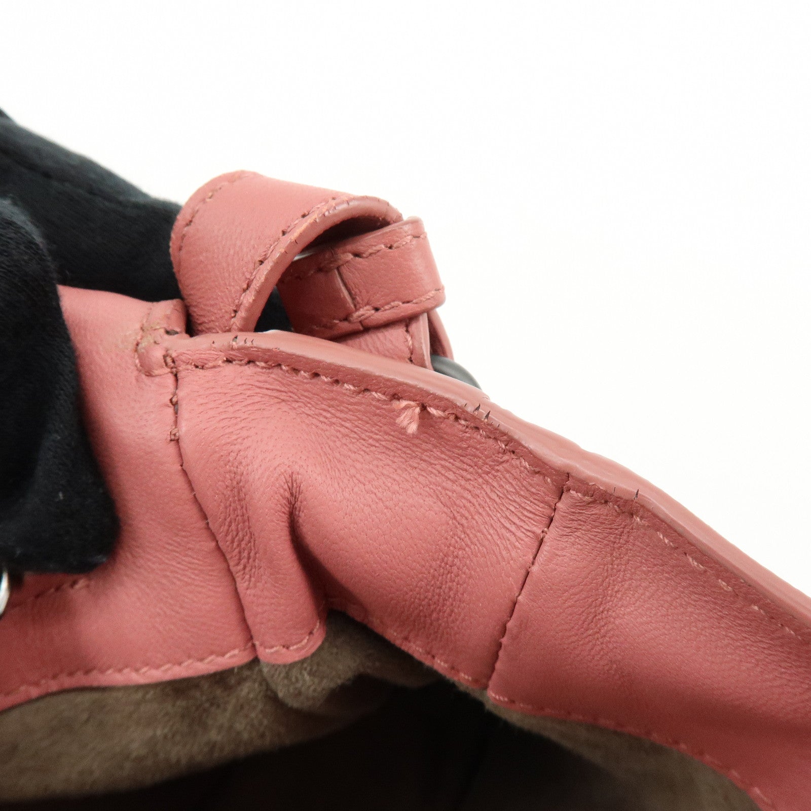 BOTTEGA VENETA Intrecciato Leather Chain Shoulder Bag Pink