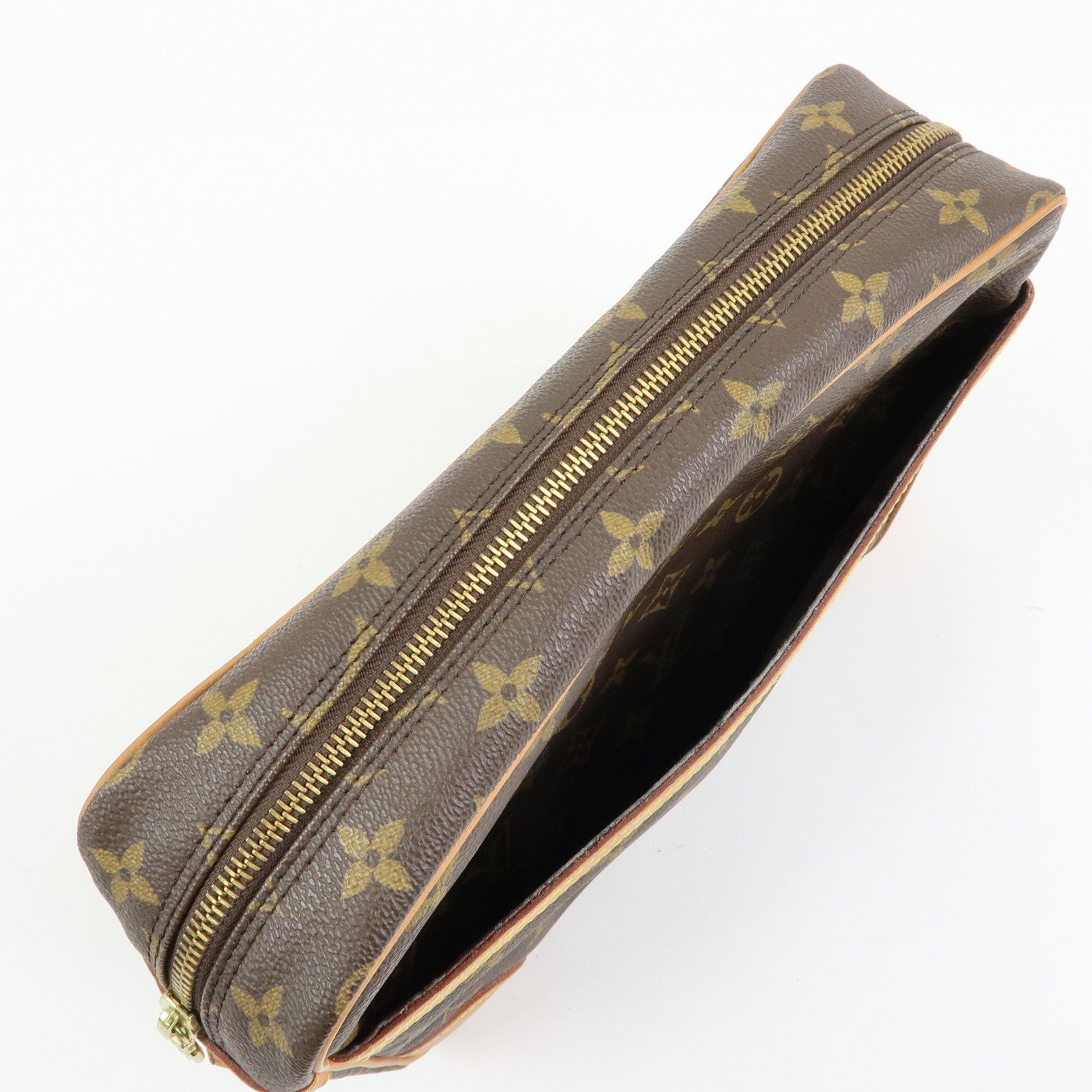 Louis Vuitton Monogram Compiegne 28 Pouch Clutch Bag Brown M51845
