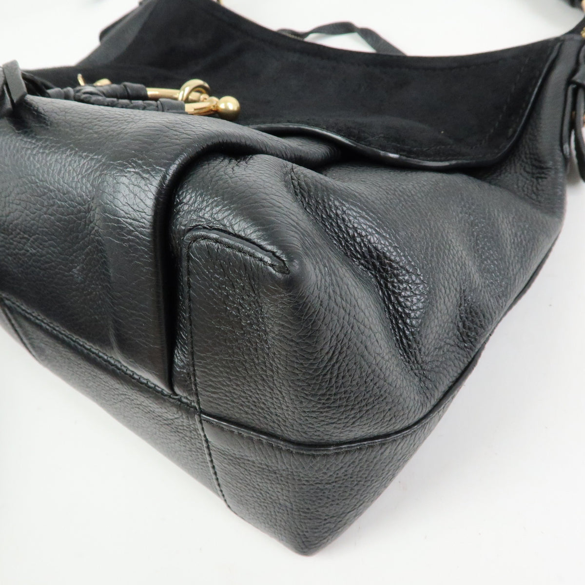 Chloe See By Chloe Joan Suede Leather 2Way Bag Shoulder Bag Black