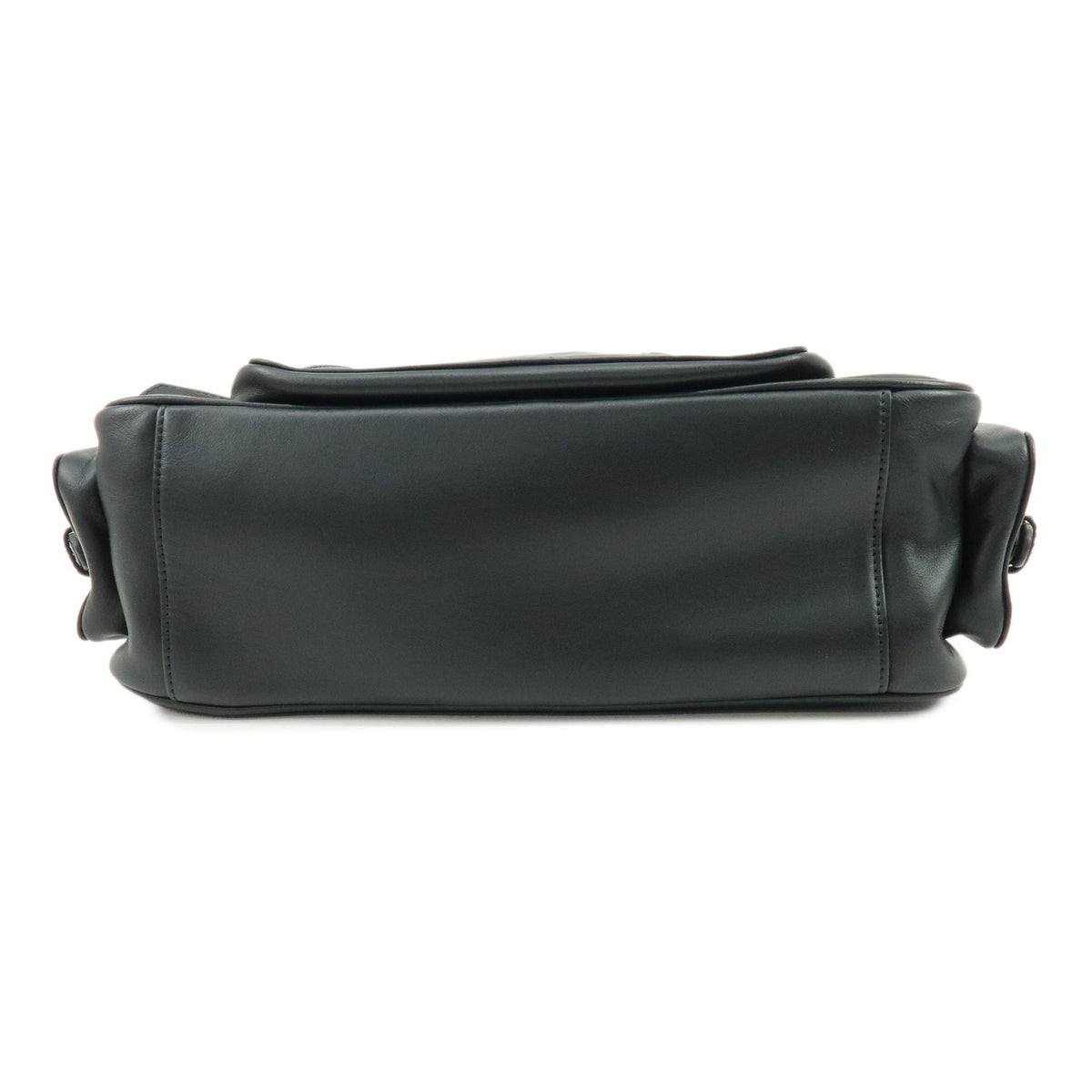 MIU MIU Pocket Top Handle Bag Nappa Leather Boston Bag Black 5BB179