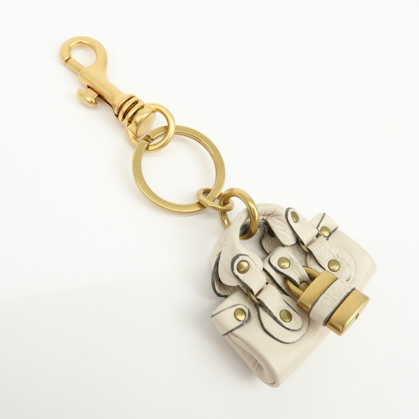 Chloe Mini Paddington Leather Metal Bag Charm Key Charm 7APC96 7E422