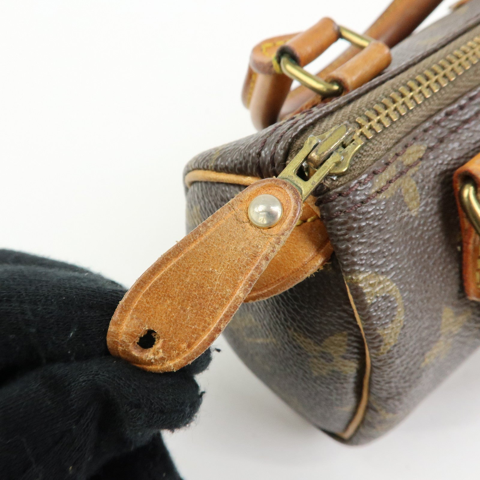 Louis Vuitton Monogram Canvas Mini Speedy Hand Bag & Strap M41534