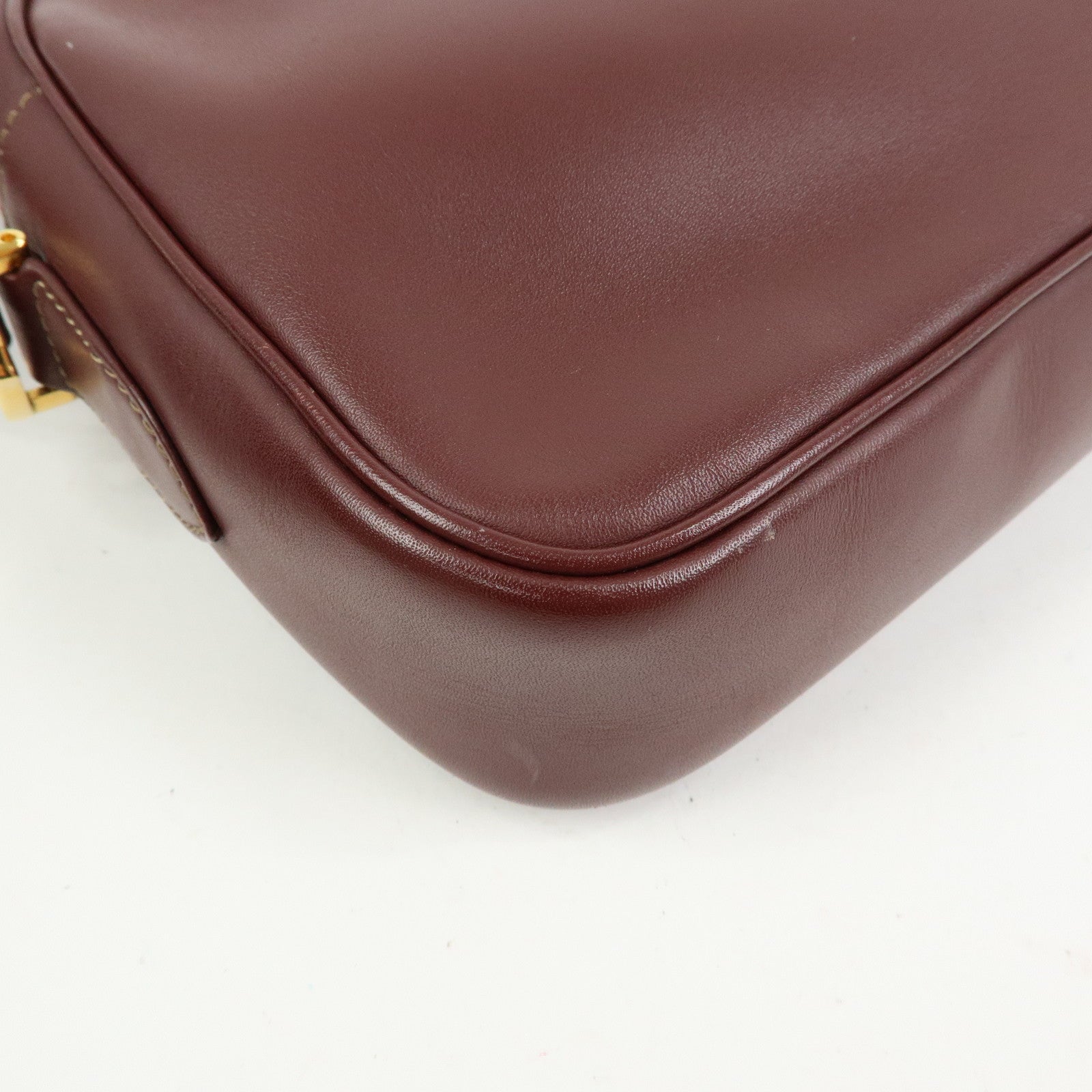 Cartier Must de Cartier Leather Shoulder Bag Bordeaux