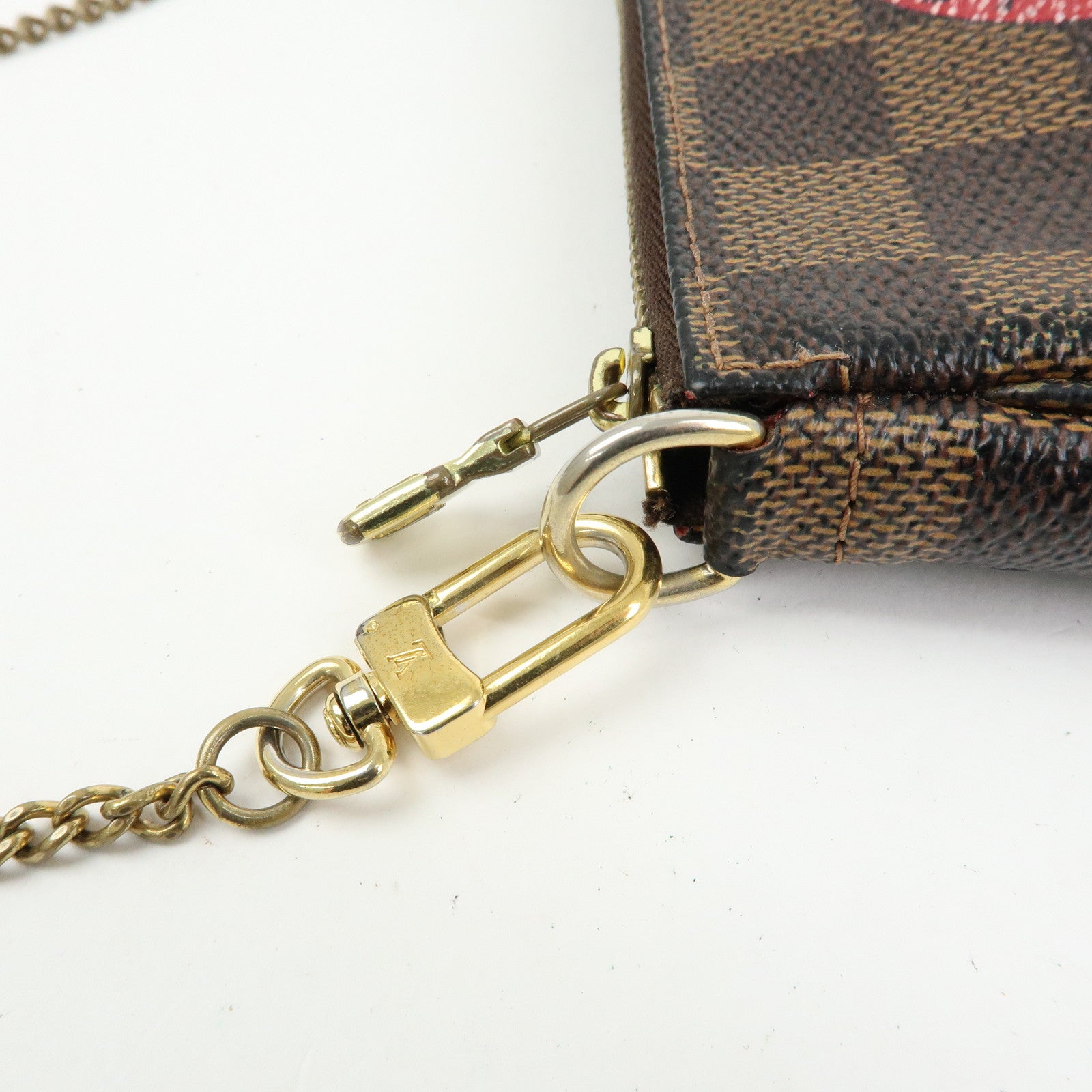 Louis Vuitton Damier T&B Mini Pochette Accessoires Pouch Brown N58011
