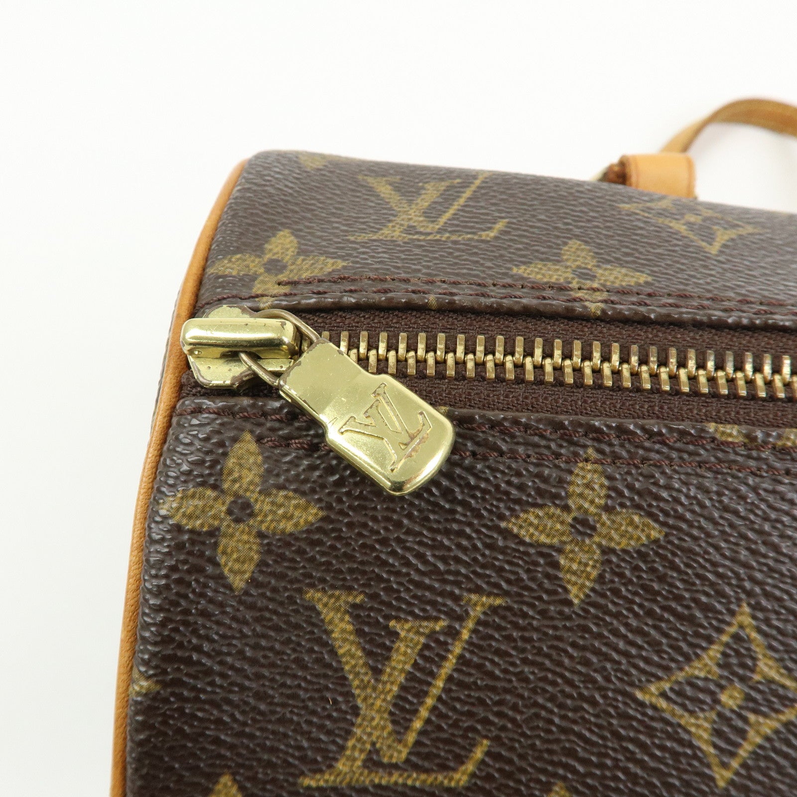 Louis Vuitton Monogram Papillon 30 Hand Bag Brown M51385