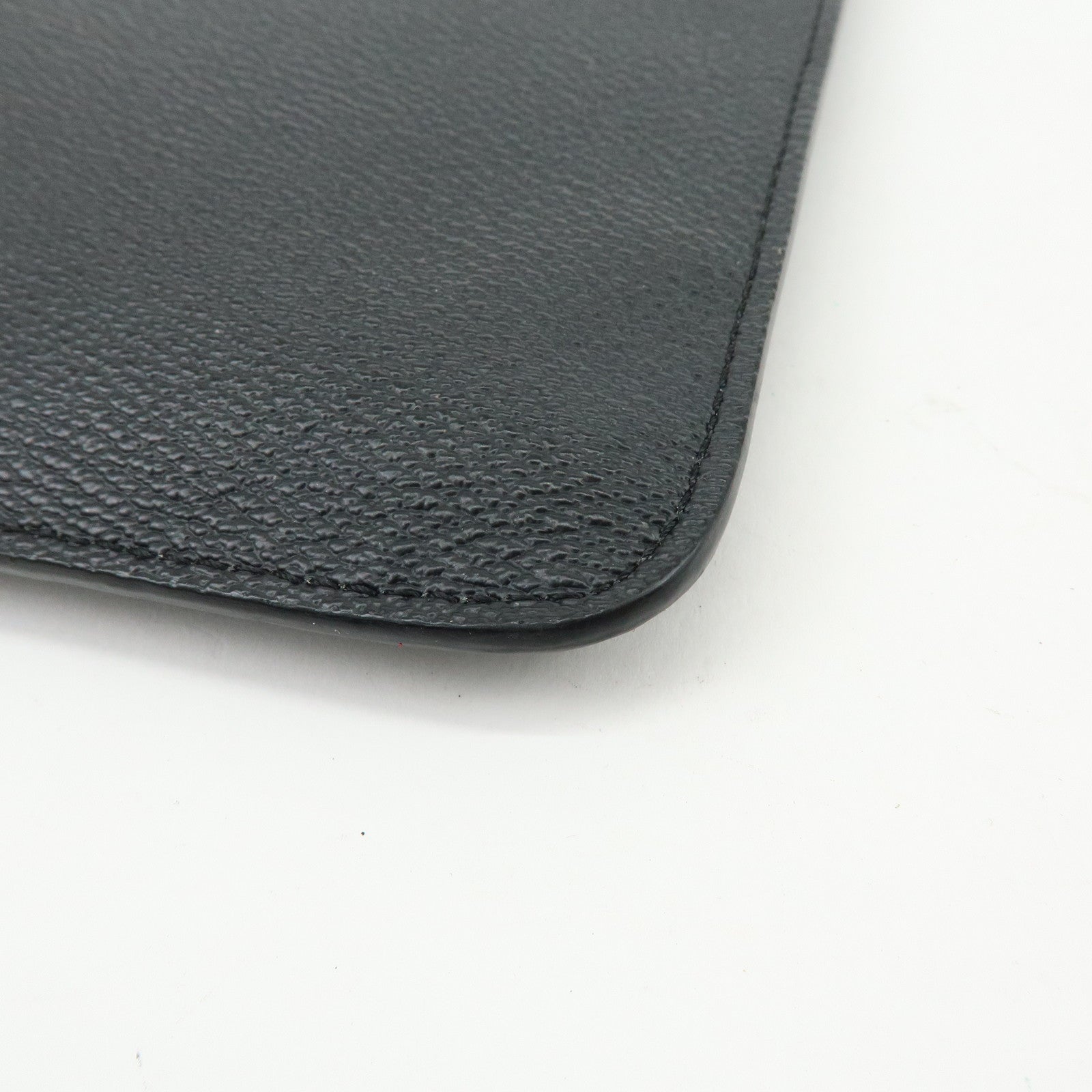 GIVENCHY Shark Print Leather Clutch Bag Flat Pouch Black