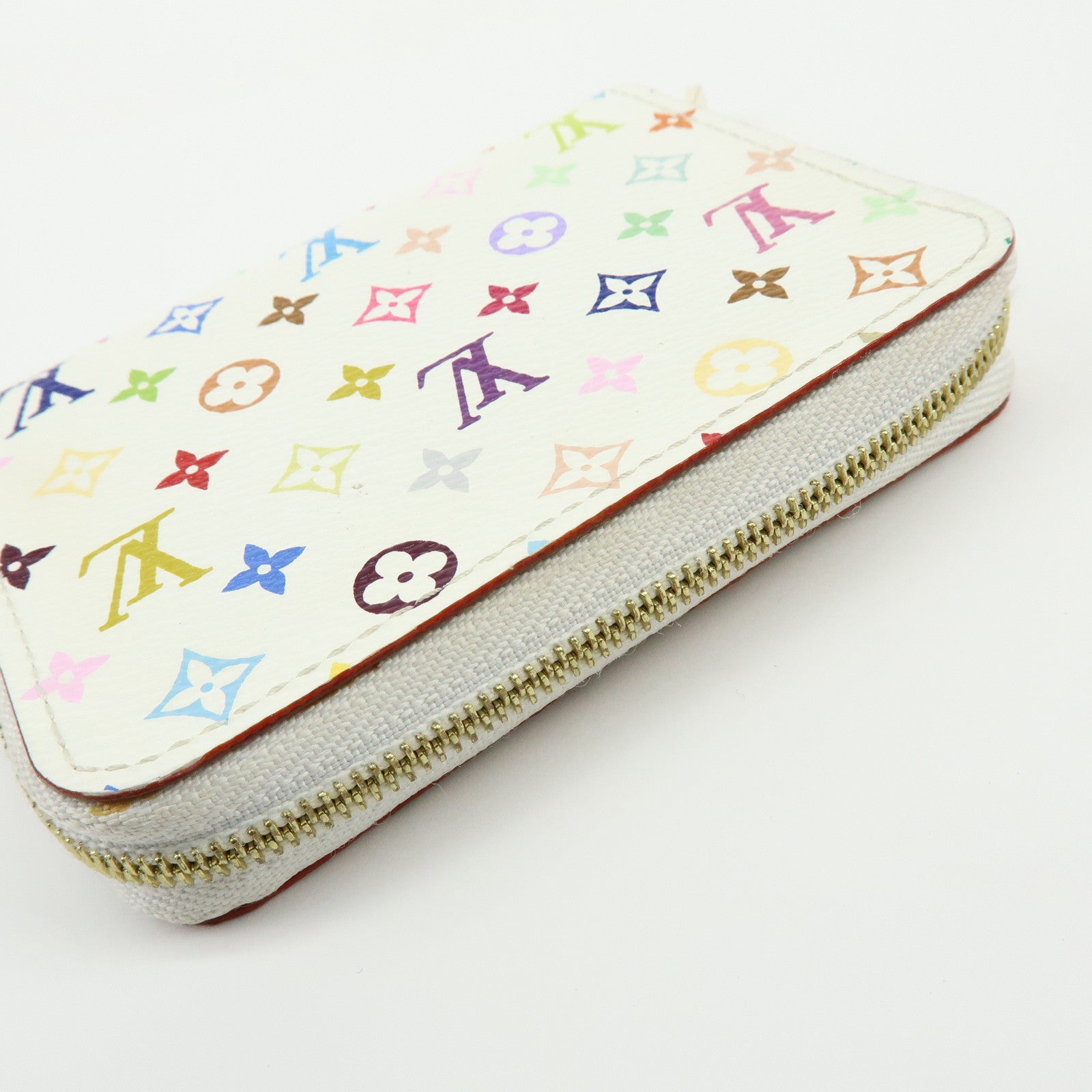 Louis Vuitton Monogram Multicolor Round Zippy Coin Purse Blanc M93741