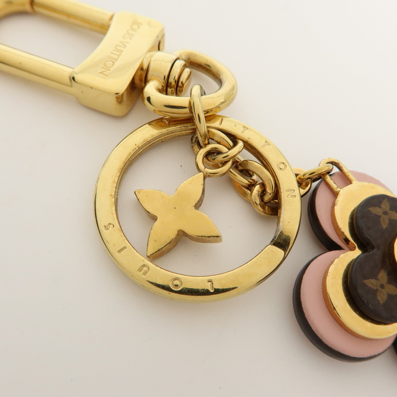 Louis Vuitton Porte Cles Blooming Flower BB Bag Charm Pink M63085