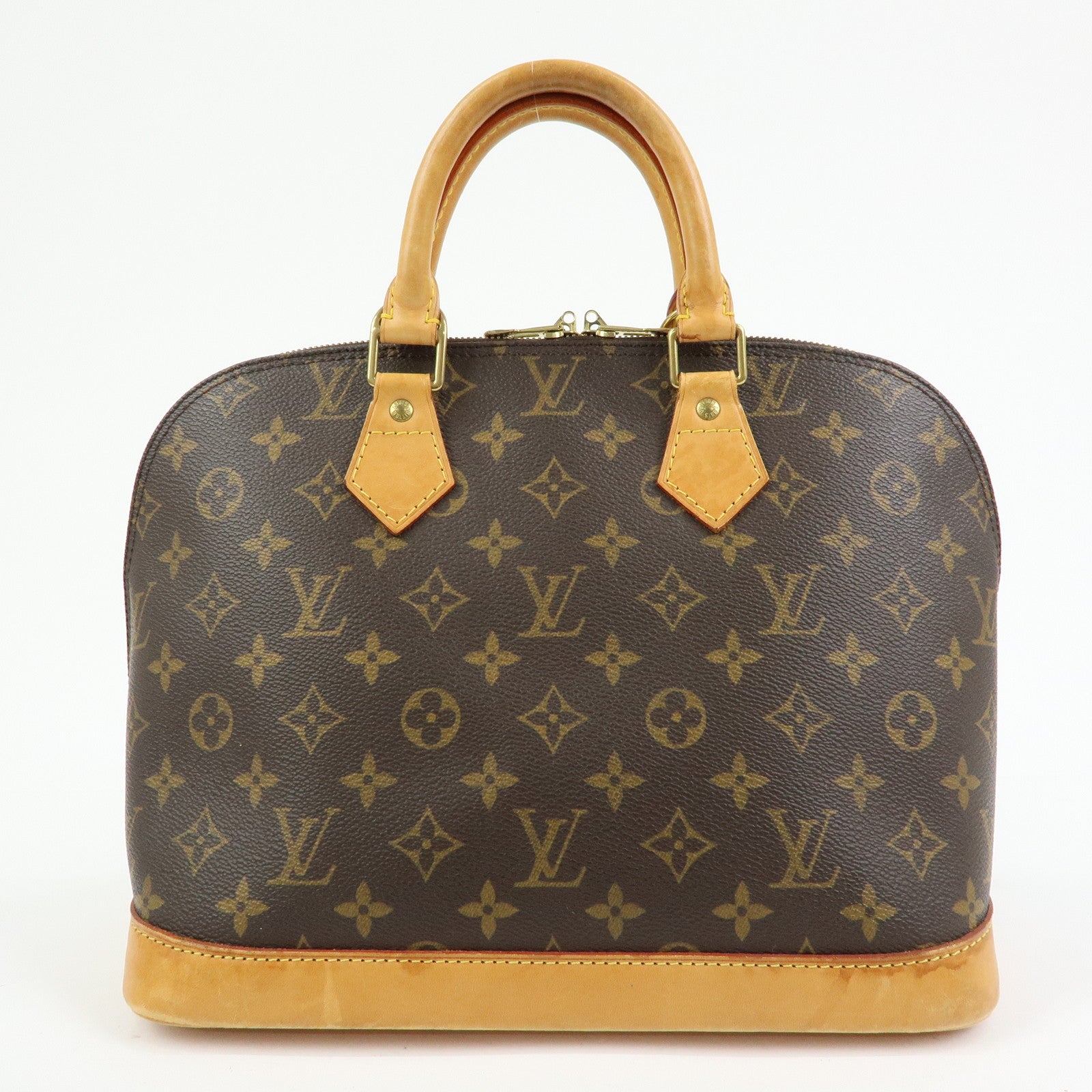 Louis Vuitton Monogram Alma PM Canvas Leather Hand Bag Brown M51130