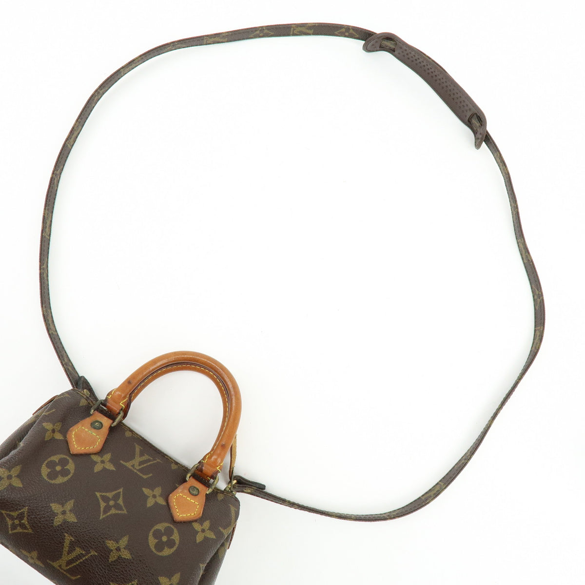 Louis Vuitton Monogram Canvas Mini Speedy Hand Bag Brown M41534