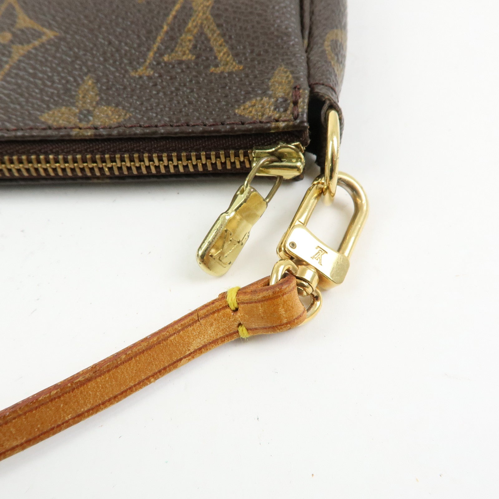 Louis Vuitton Monogram Pochette Accessoires Hand Bag Brown M51980