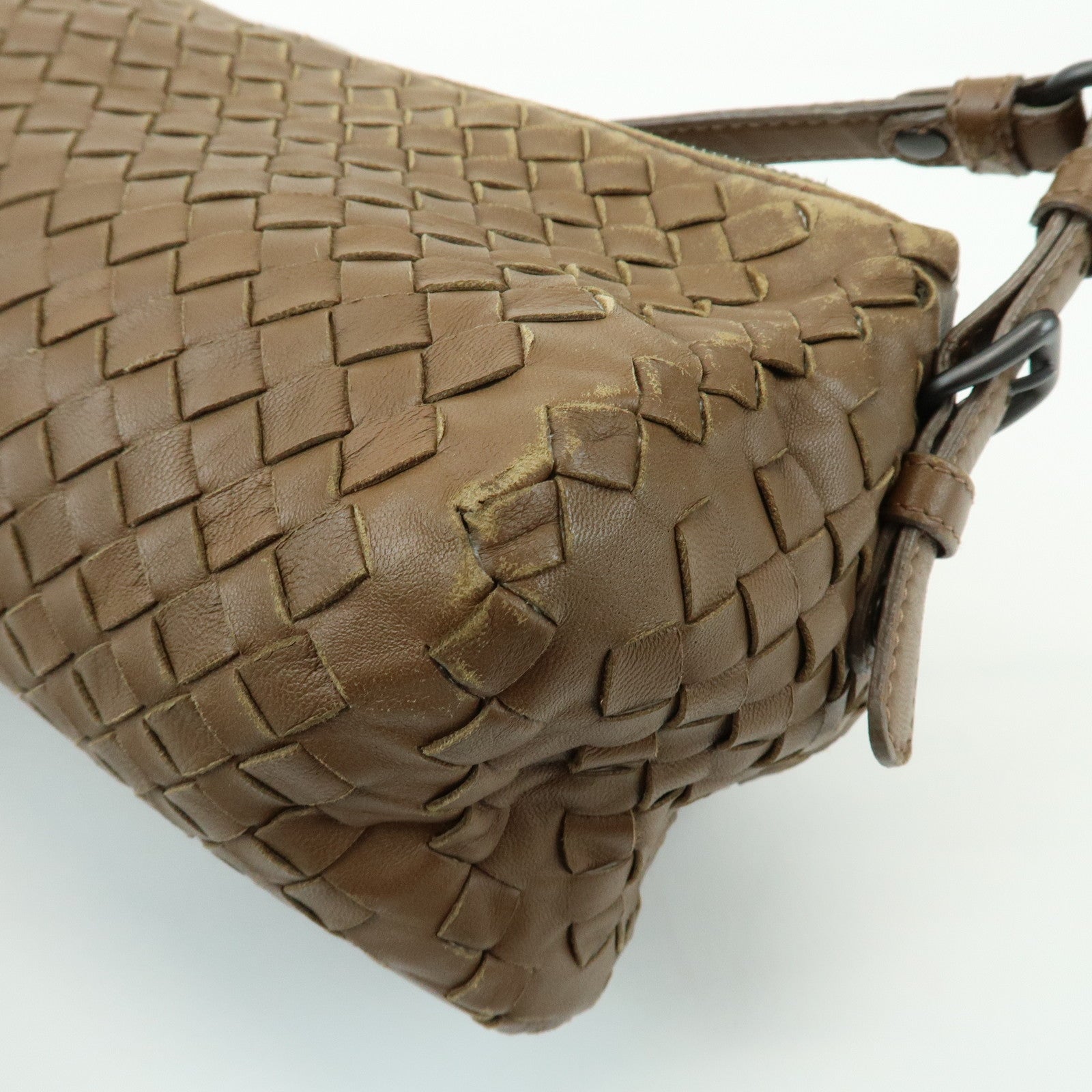 BOTTEGA VENETA Intrecciato Leather Hand Bag Shoulder Bag Mocha Brown