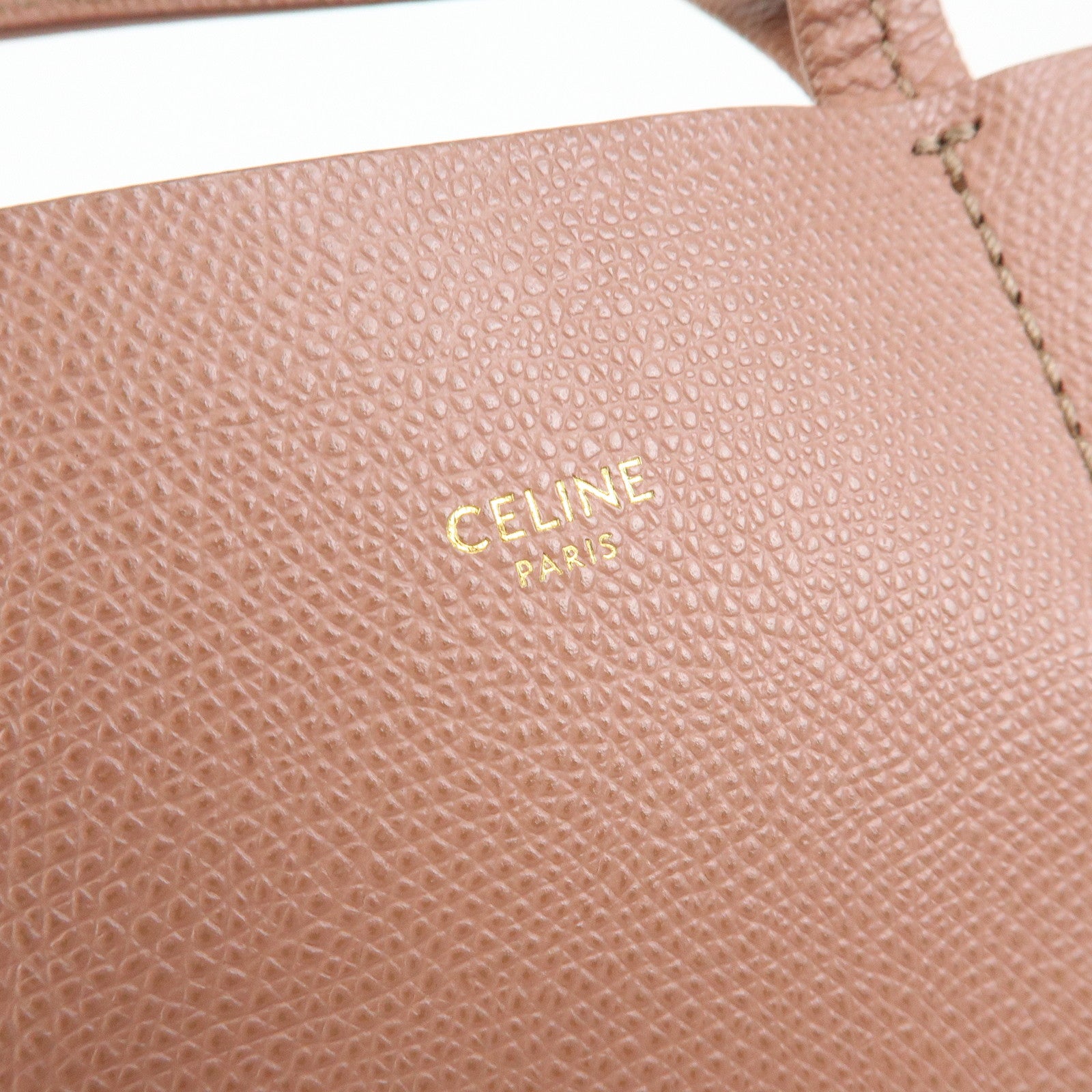 Celine Small Vertical Cabas Leather 2Way Bag Hand Bag Shoulder Bag Rose