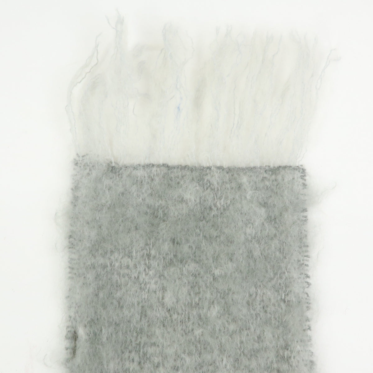 LOEWE Anagram Mohair Wool Scarf Shawl Gray White