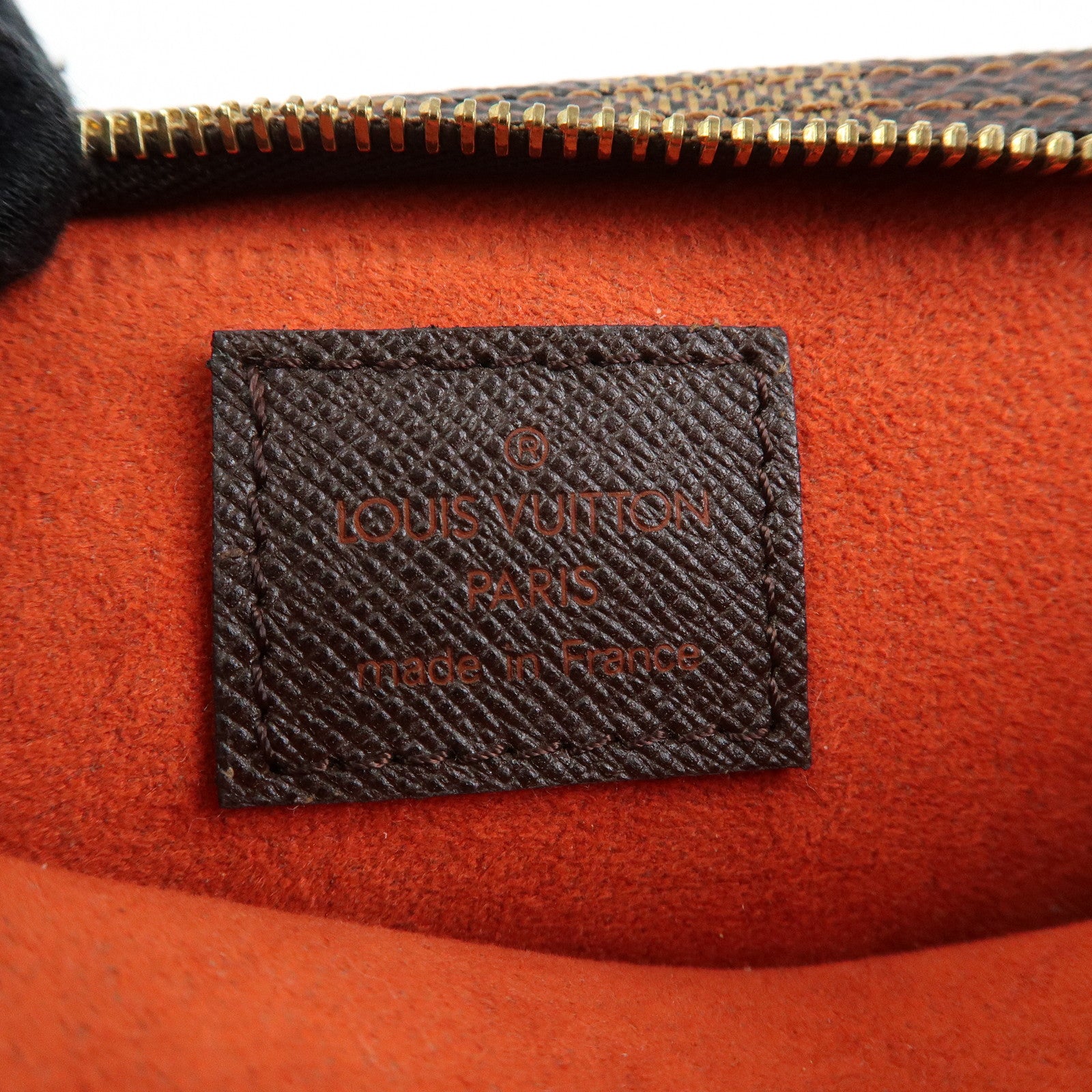 Louis Vuitton Damier Ebene Canvas Leather Pouch for Marais Bag Brown