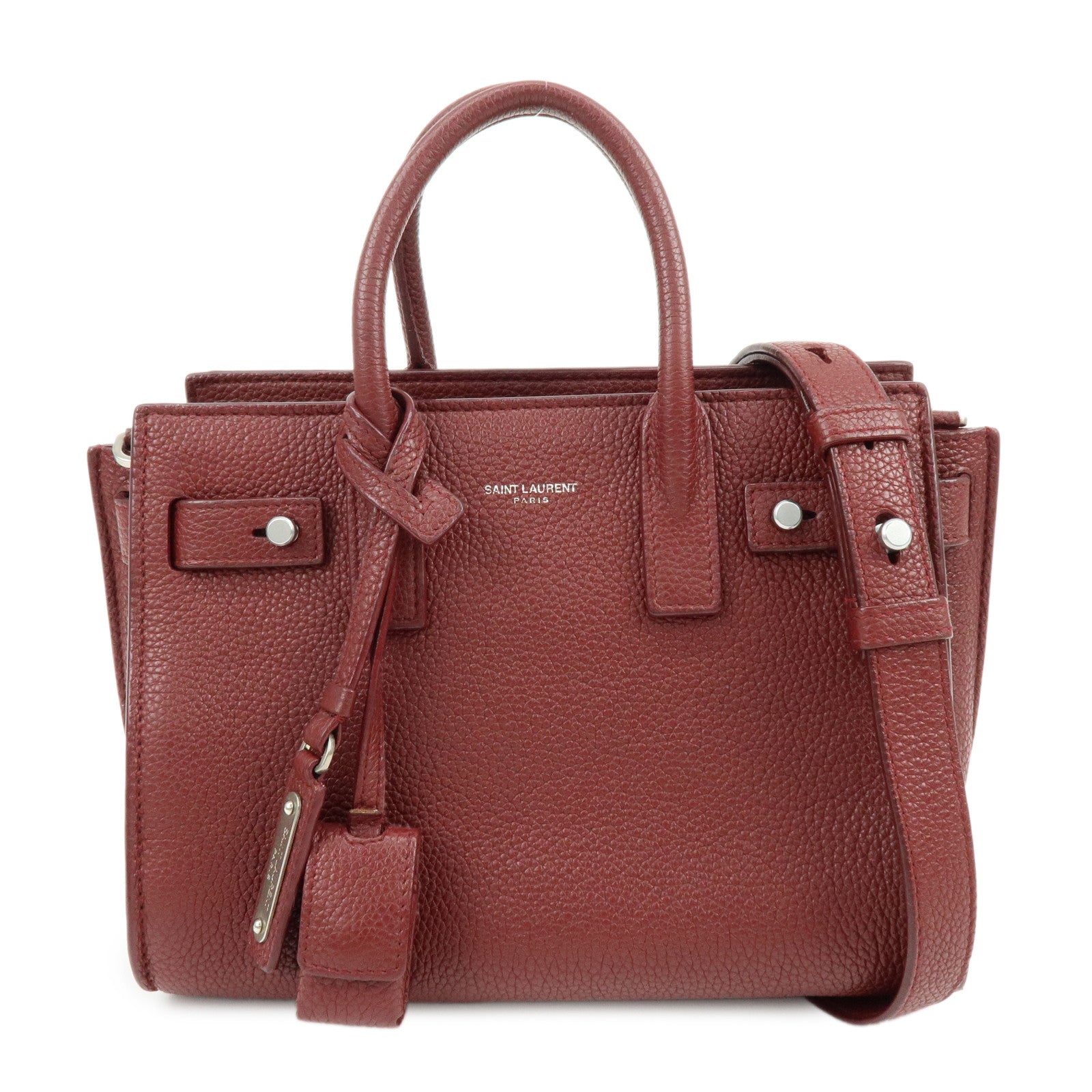 SAINT LAURENT PARIS Calf Leather Sac de Jour 2Way Hand Bag 485019