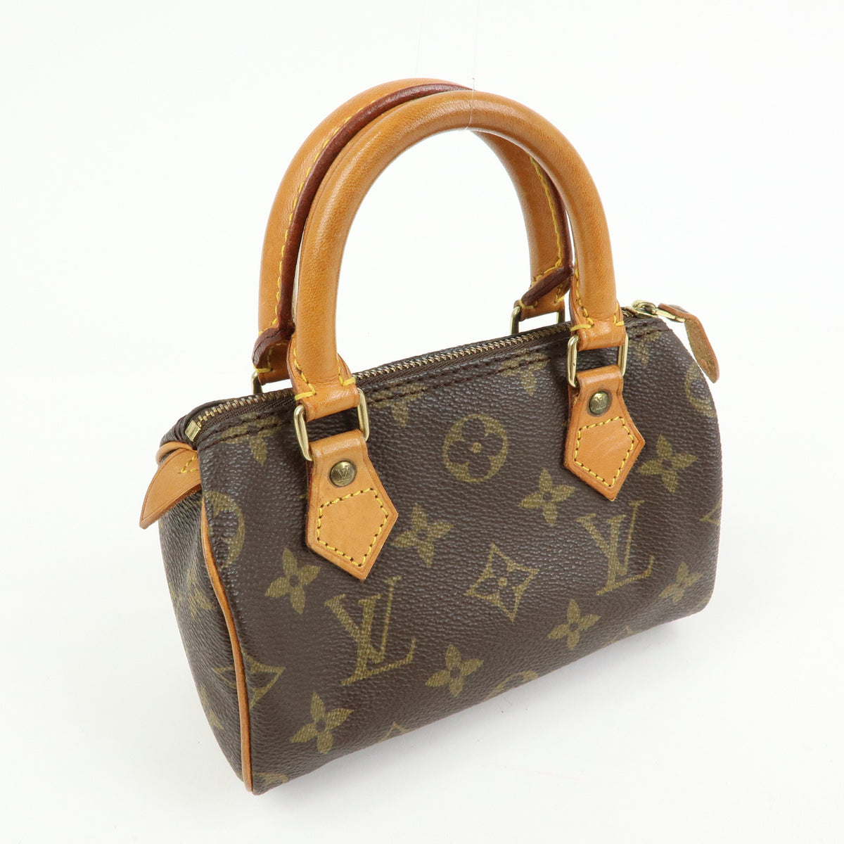 Louis Vuitton Monogram Mini Speedy Hand Bag Brown M41534