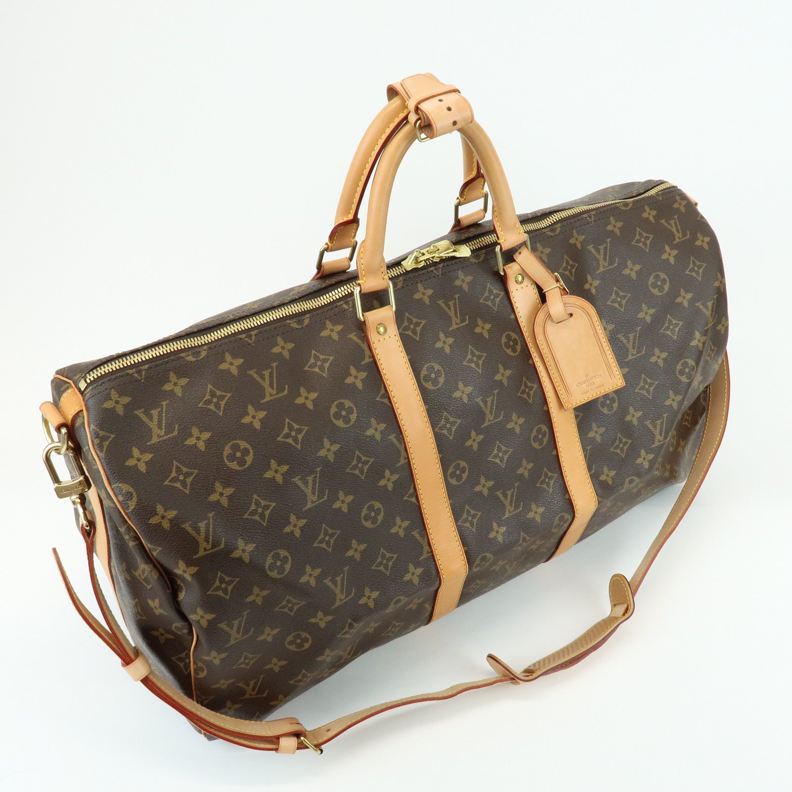 Louis Vuitton Monogram Keep All Bandouliere 55 Boston Bag M41414