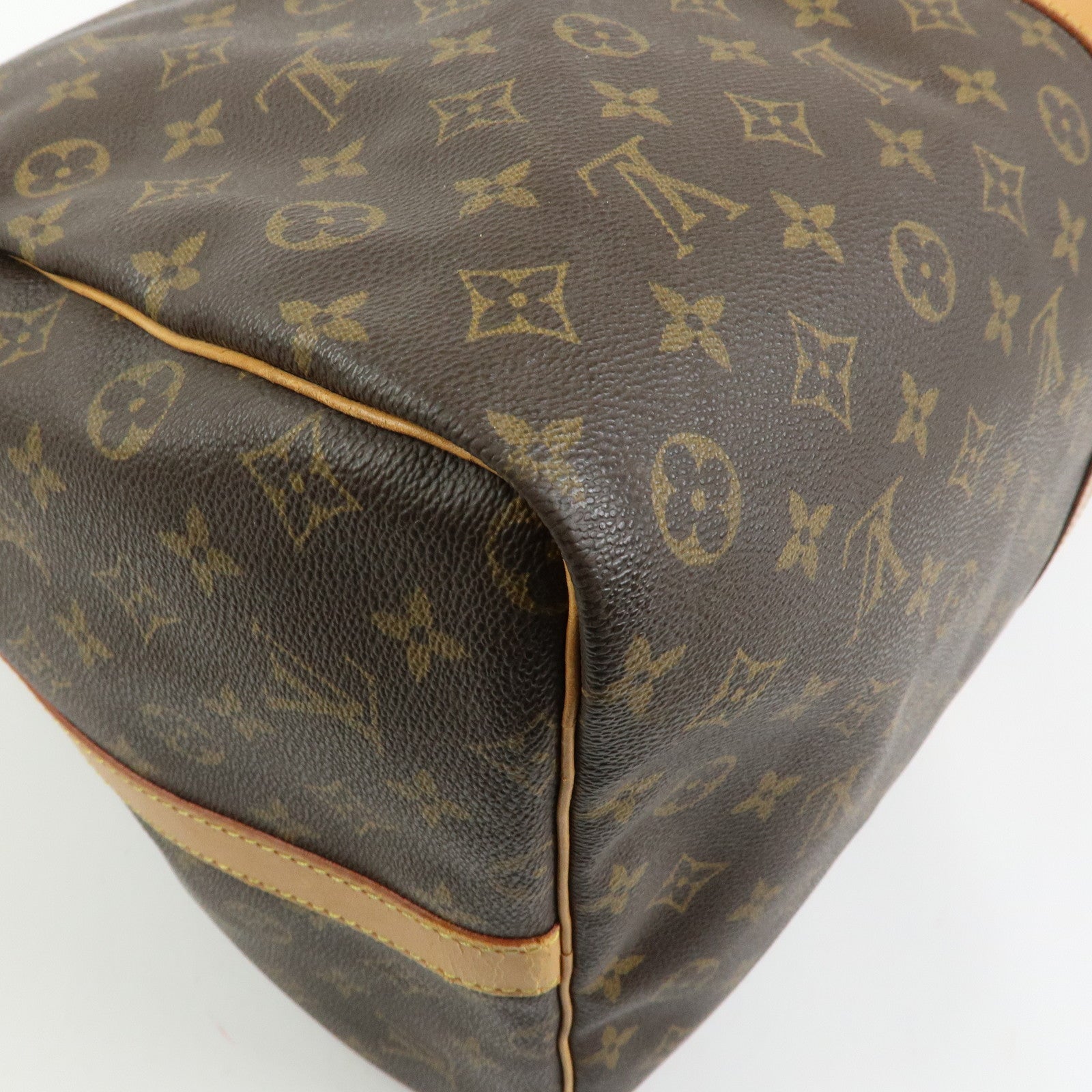 Louis Vuitton Monogram Keep All Bandouliere 60 Boston Bag Brown M41412