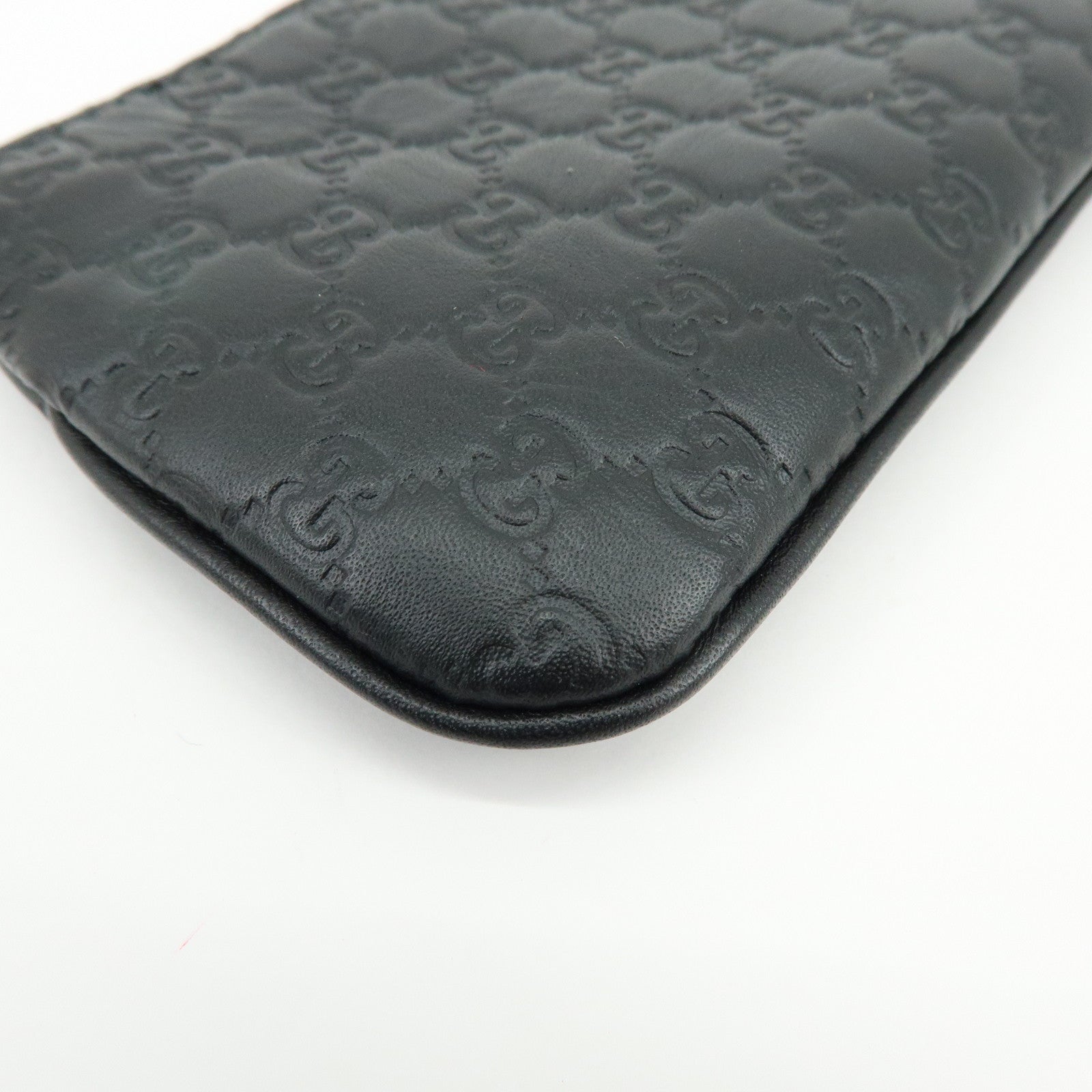 GUCCI  Microguccissima Calf Leather Coin Case Black 544476