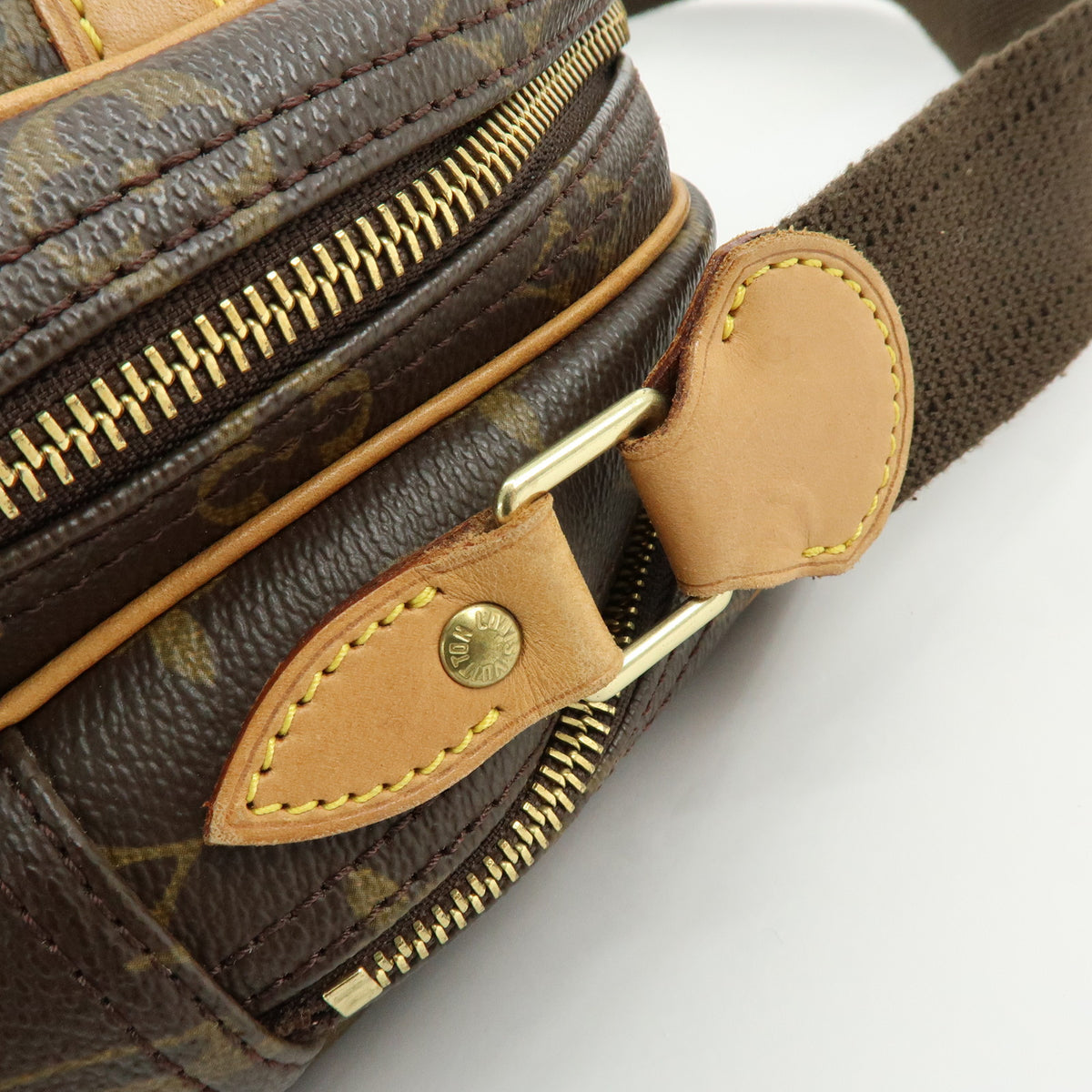 Louis Vuitton Monogram Reporter PM Shoulder Crossbody Bag Brown M45254