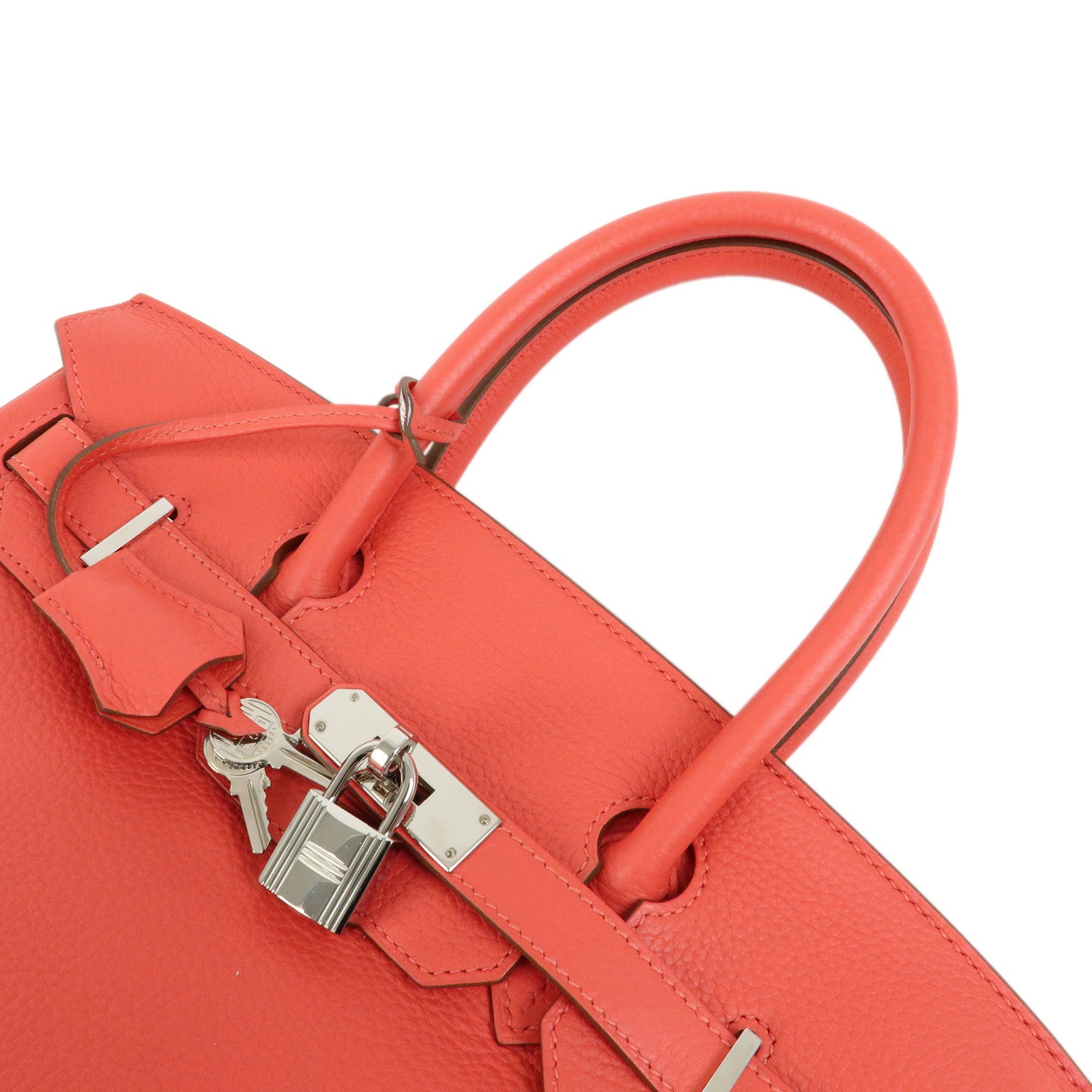 HERMES Birkin 30 Togo Leather Hand Bag □P Stamped Pink