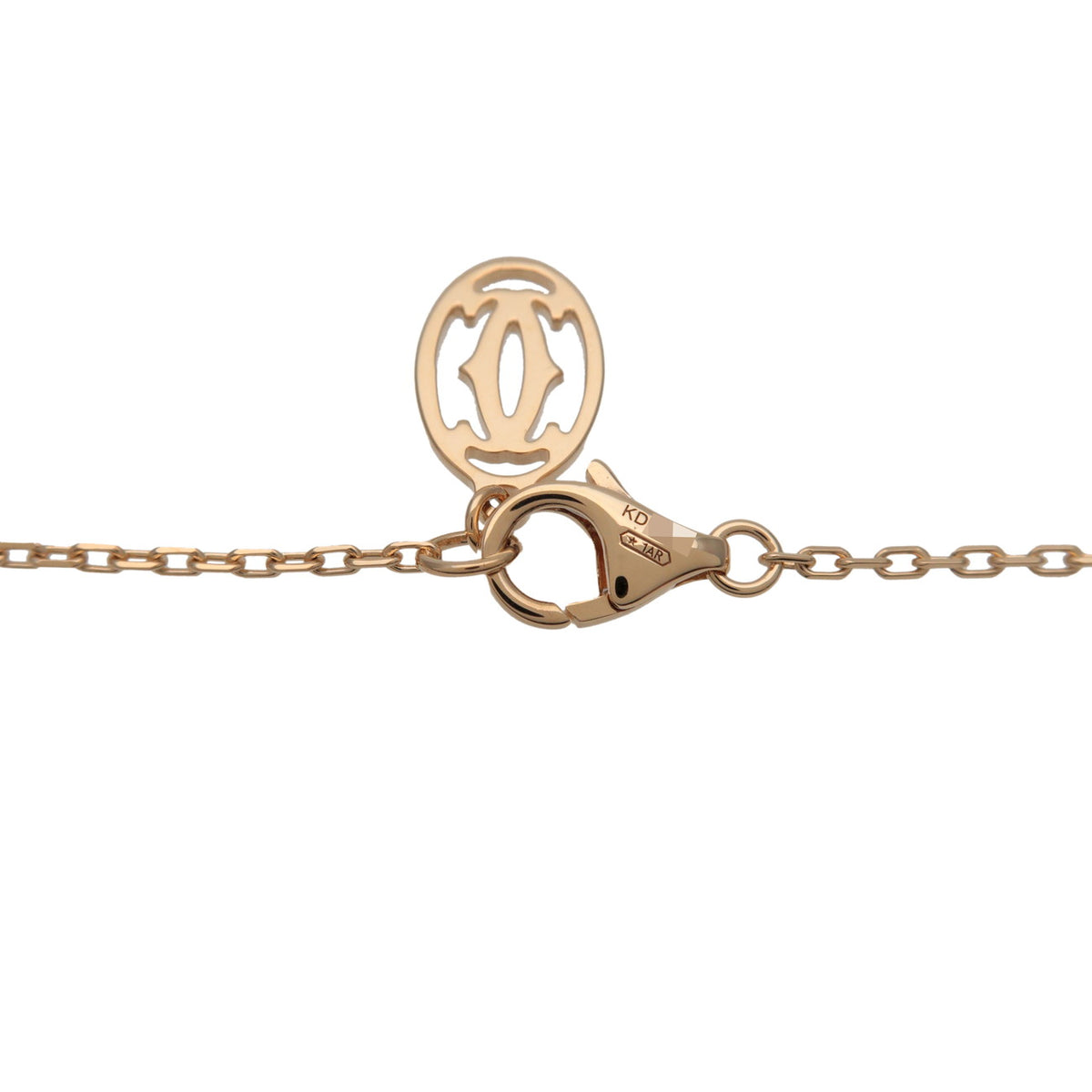 Cartier D'amour 1P Diamond Necklace SM K18 750YG Yellow Gold