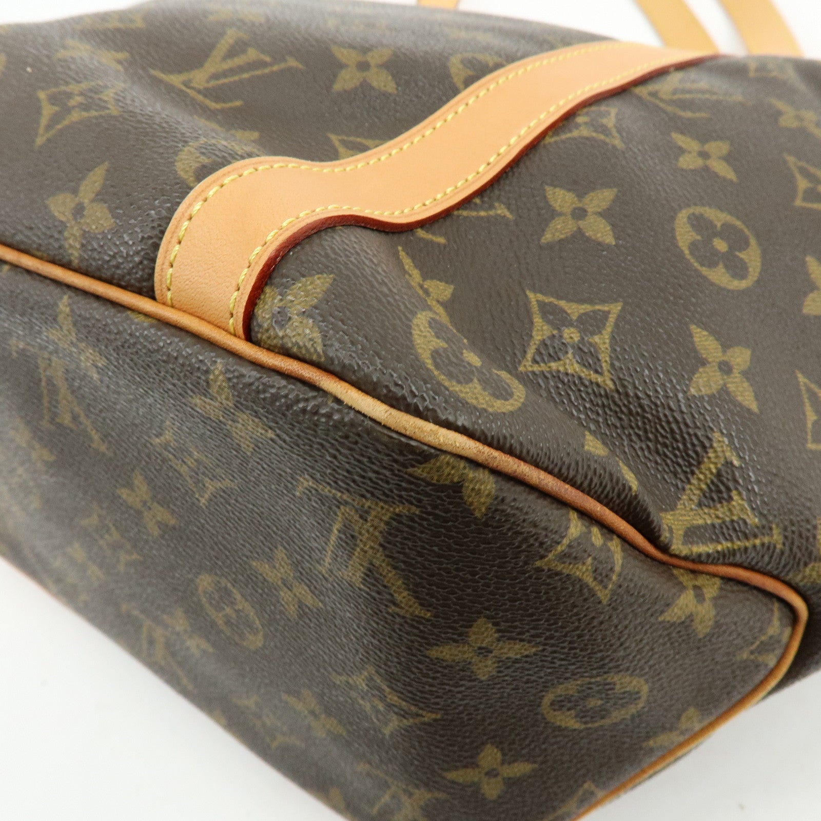 Louis Vuitton Monogram Sac Shopping Canvas Shoulder Bag Brown M51108