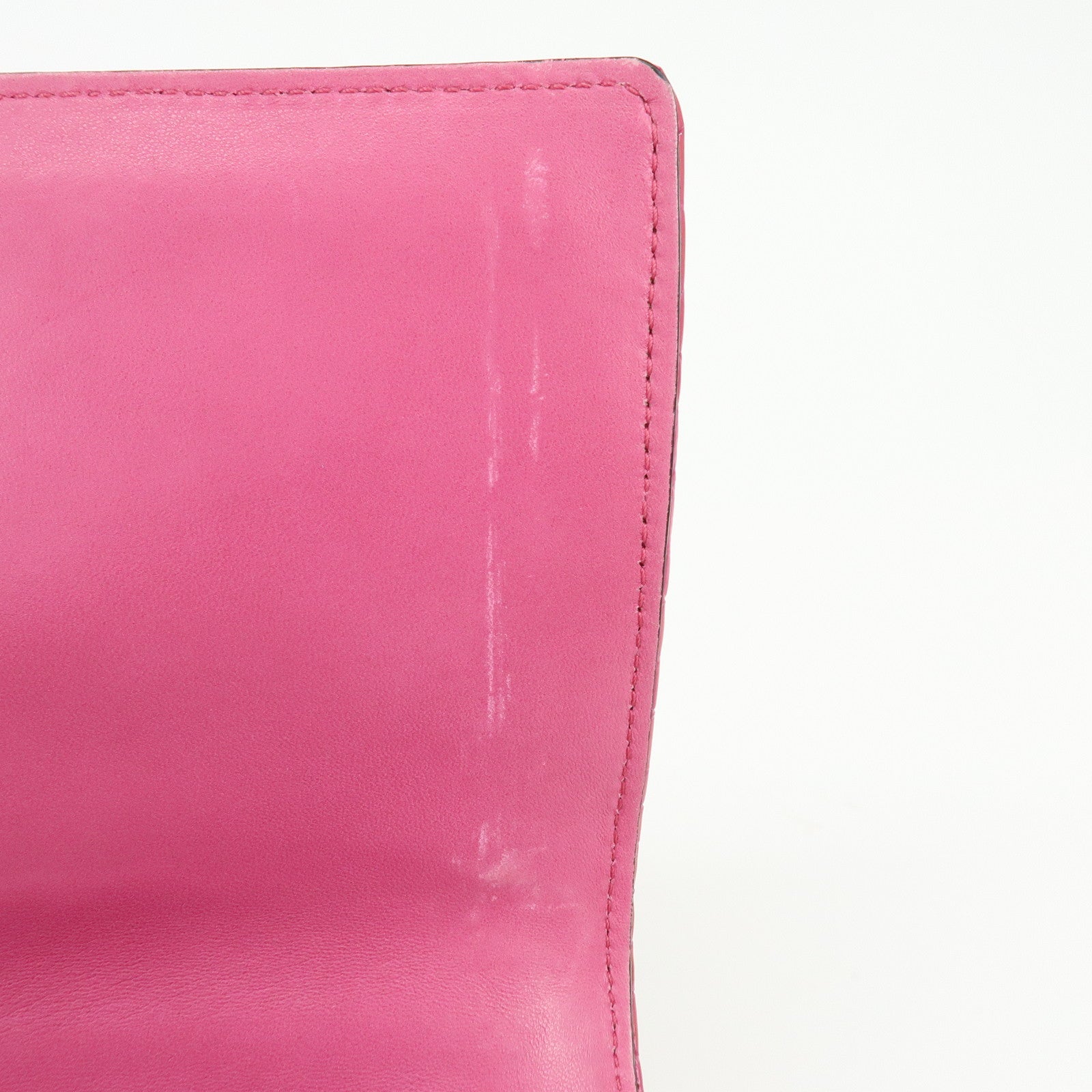 MIU MIU Jacquard Embossed Leather 2Way Hand Shoulder Bag Pink 5BD233
