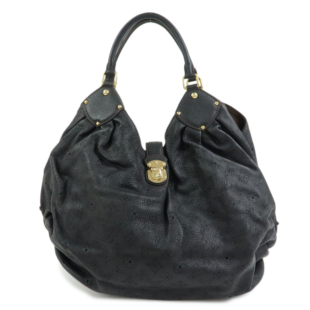 Louis Vuitton Monogram Mahina XL Leather Shoulder Hand Bag Noir M95547