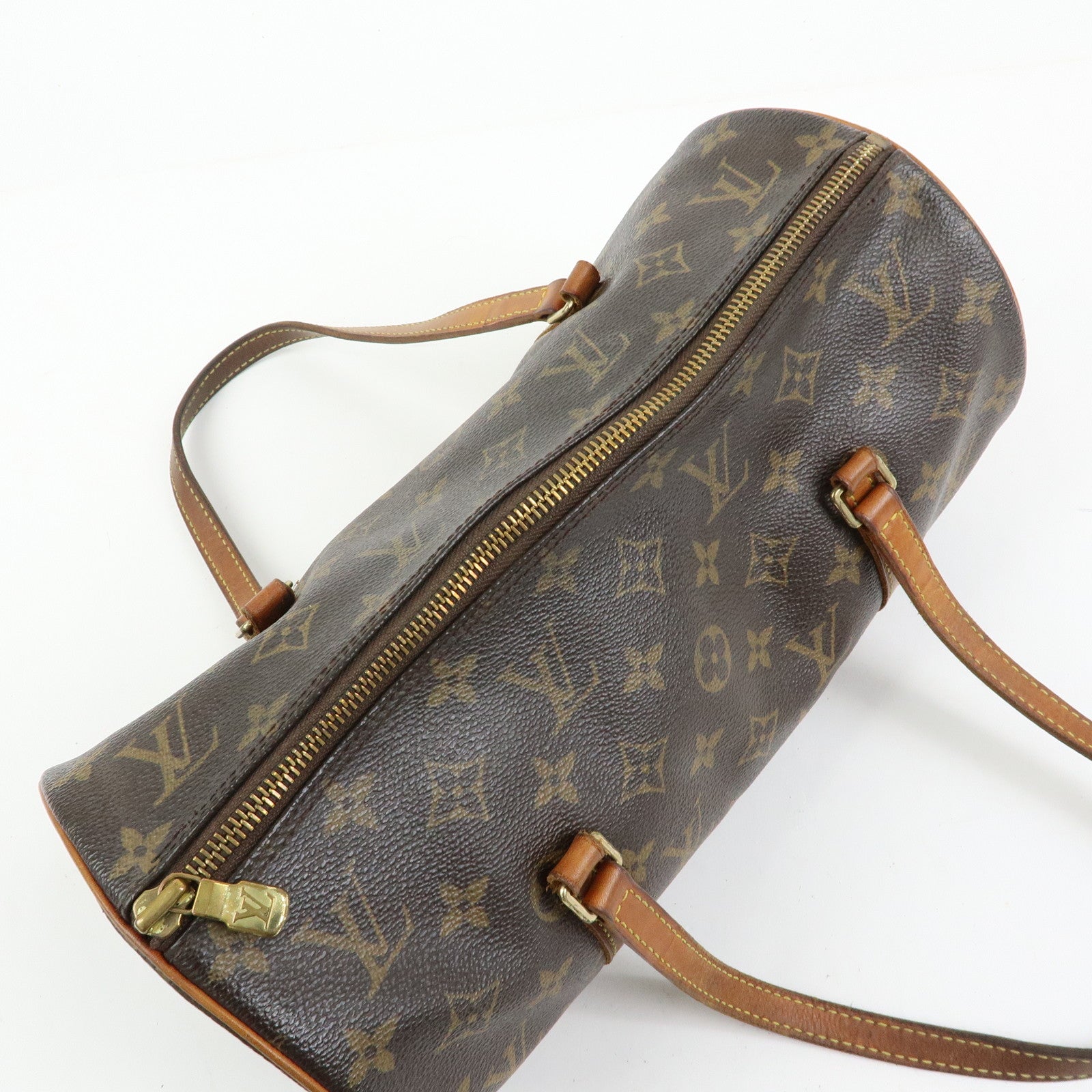 Louis Vuitton Monogram Papillon 30 Hand Bag Brown M51385